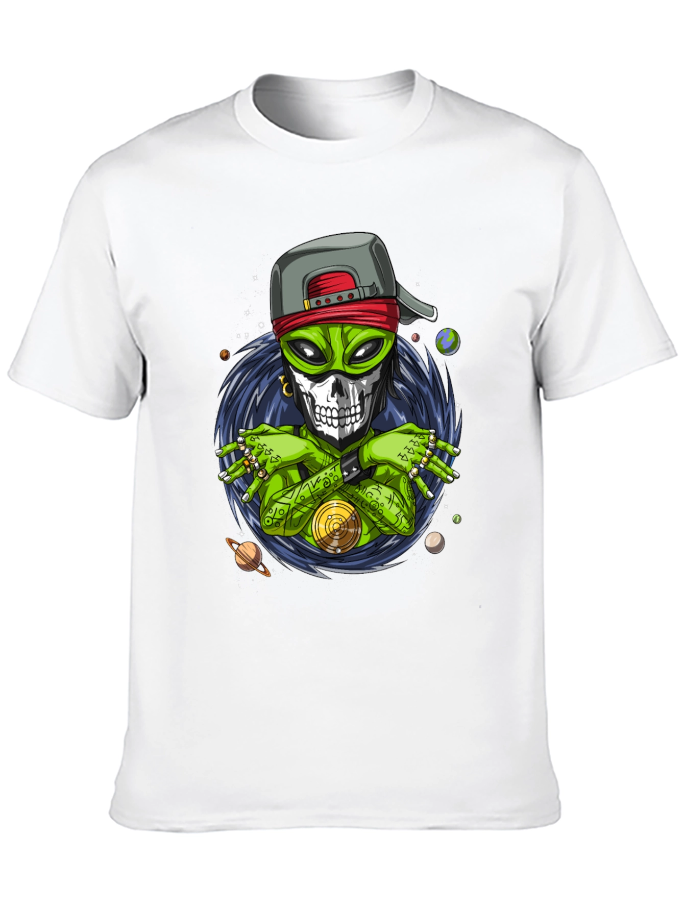 Alien DJ Graphic Tee - Space Rave Style