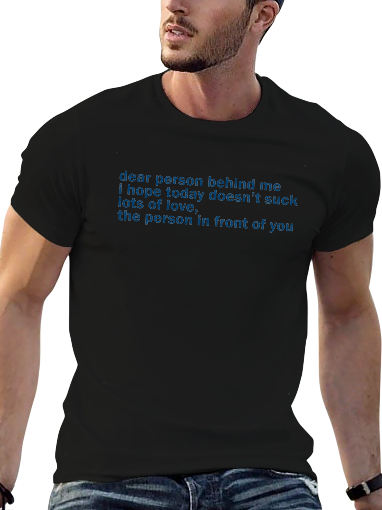 Dear Person Behind Me Graphic Tee - Black