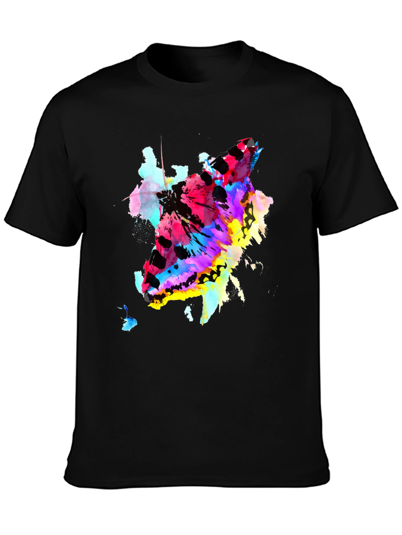 Abstract Butterfly Graphic Print Crew Neck T-Shirt