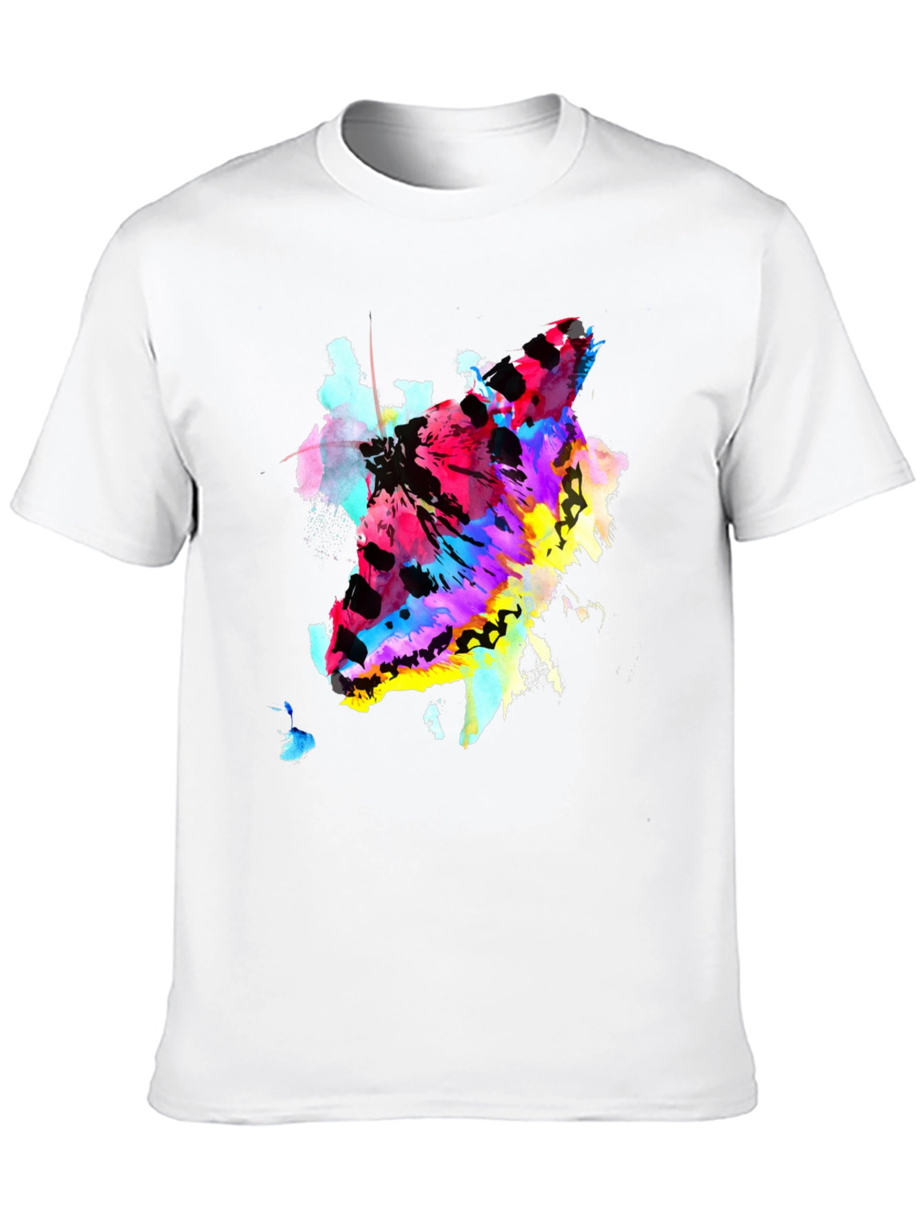 Abstract Butterfly Graphic Print Crew Neck T-Shirt