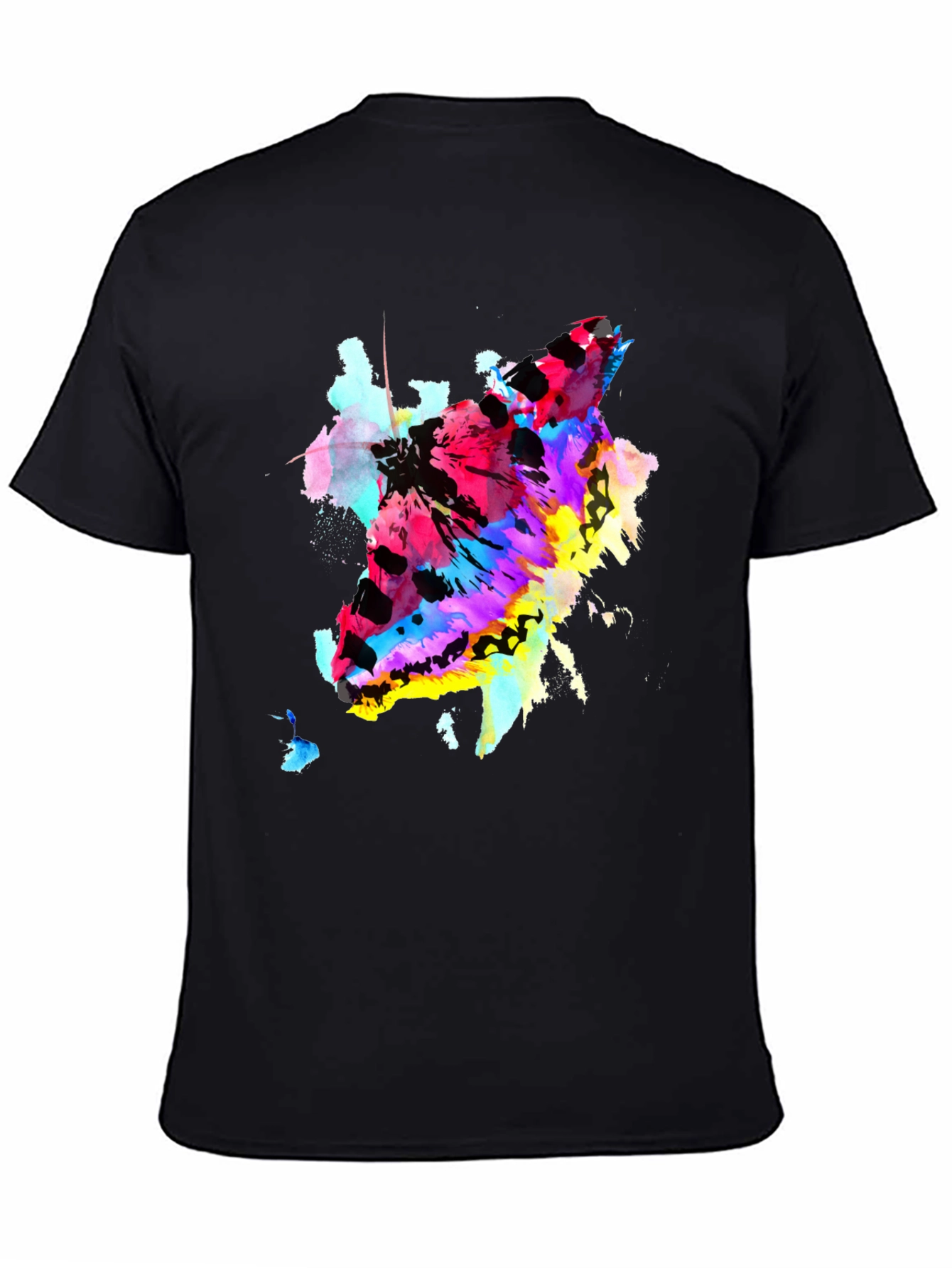Abstract Butterfly Graphic Print Crew Neck T-Shirt