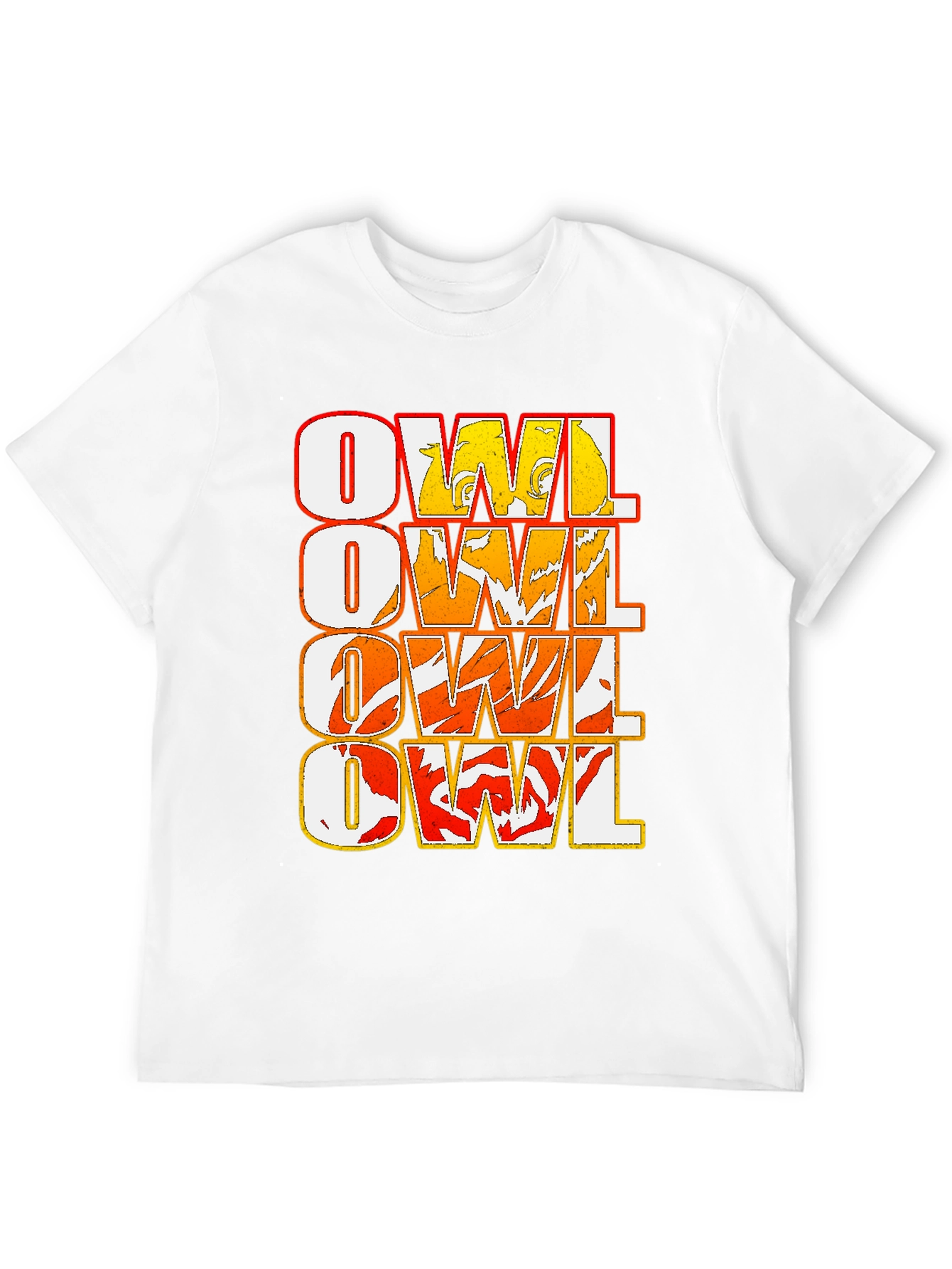 Owl Graphic Print Black T-Shirt