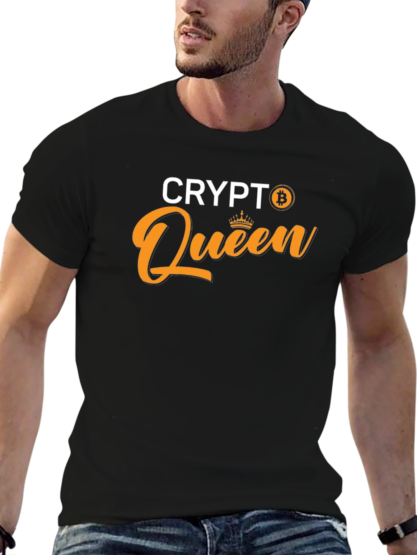 Crypto Queen Black Graphic T-Shirt