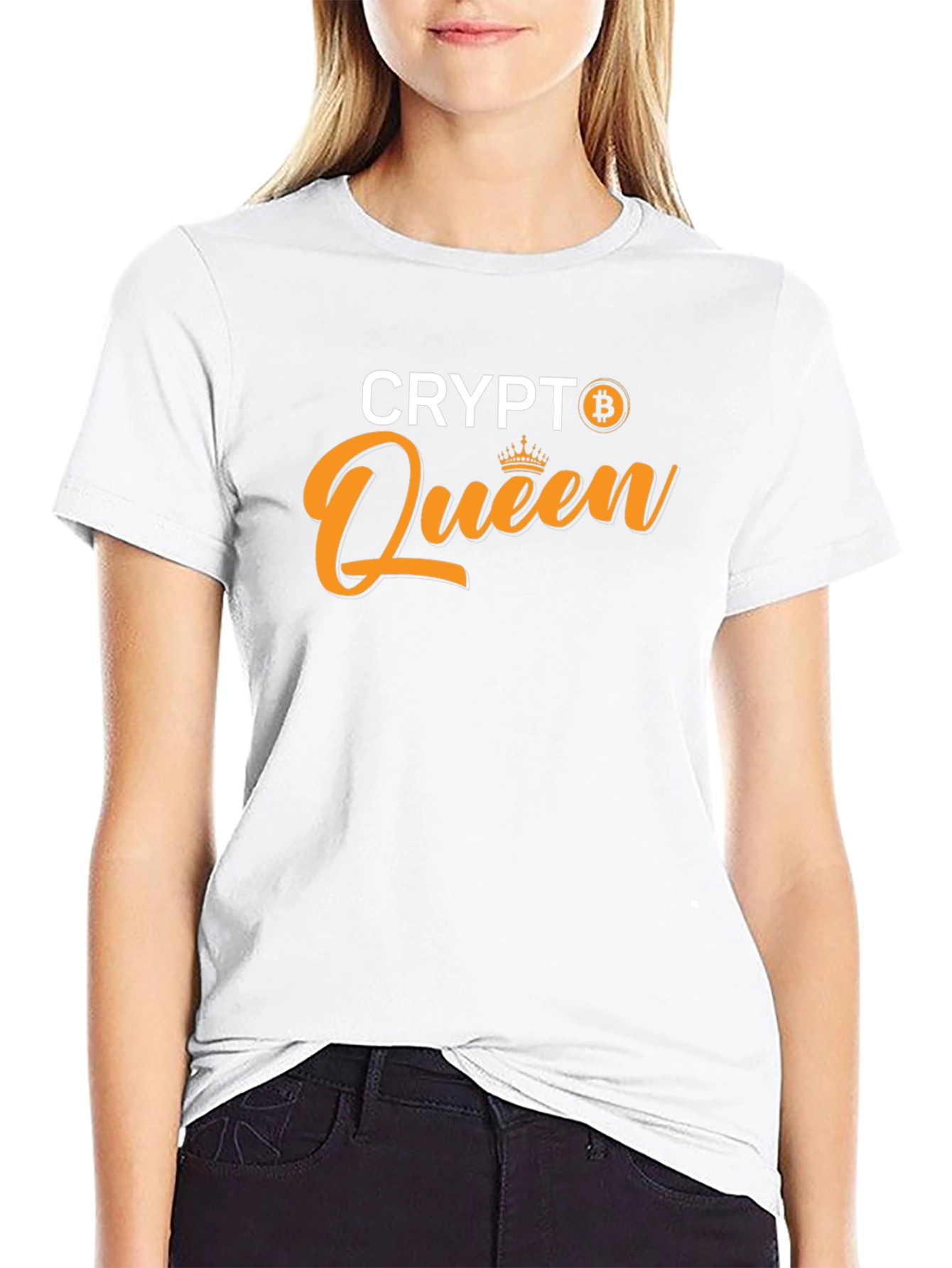 Crypto Queen Black Graphic T-Shirt