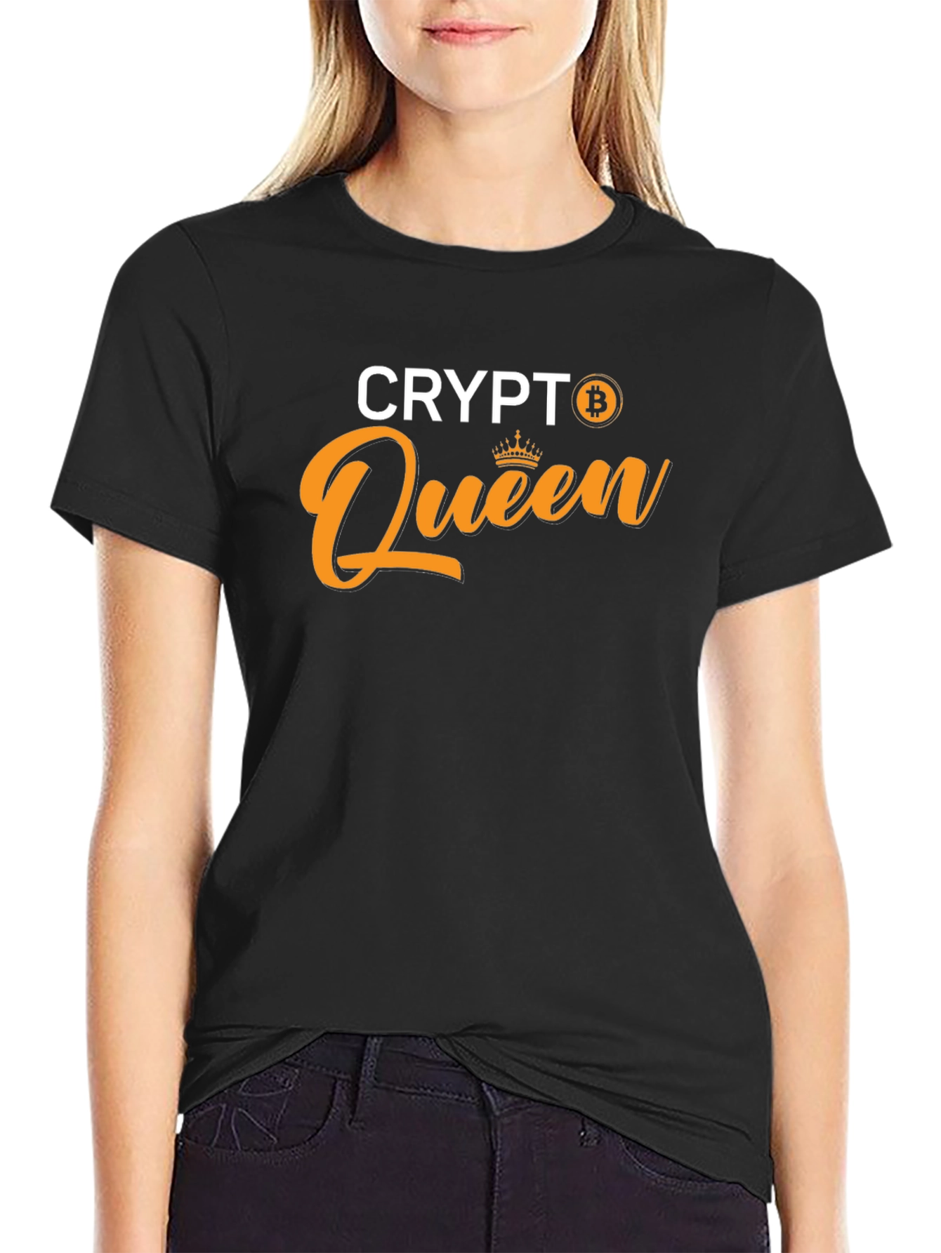 Crypto Queen Black Graphic T-Shirt