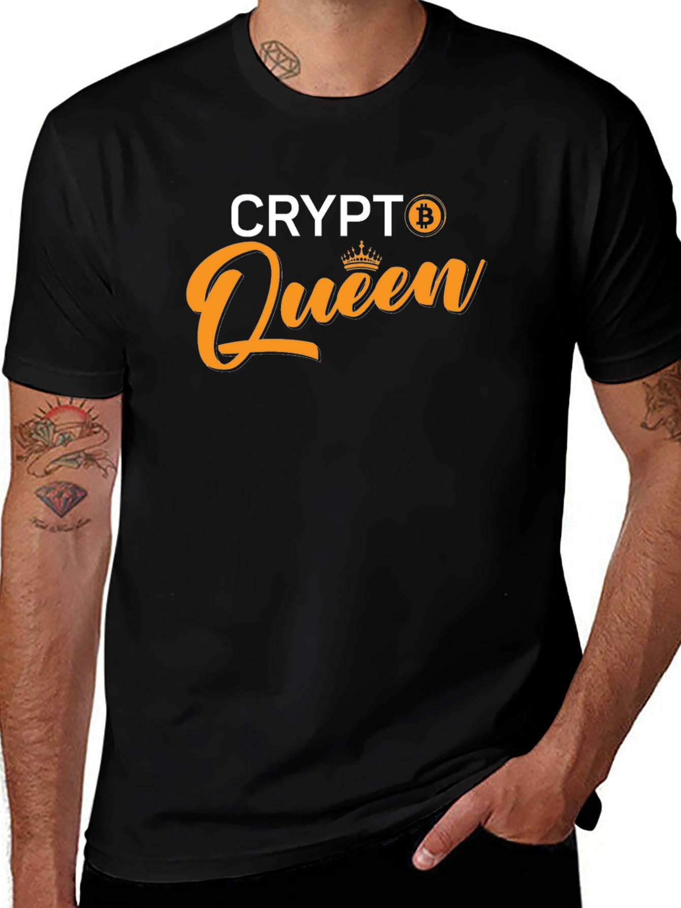 Crypto Queen Black Graphic T-Shirt