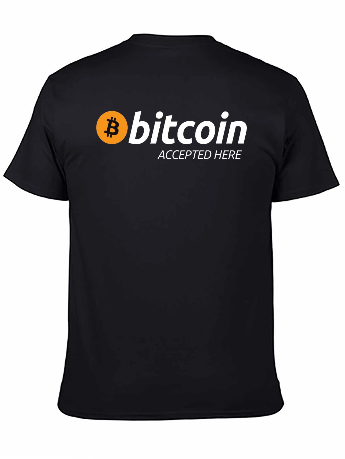 Bitcoin Accepted Here Black T-Shirt