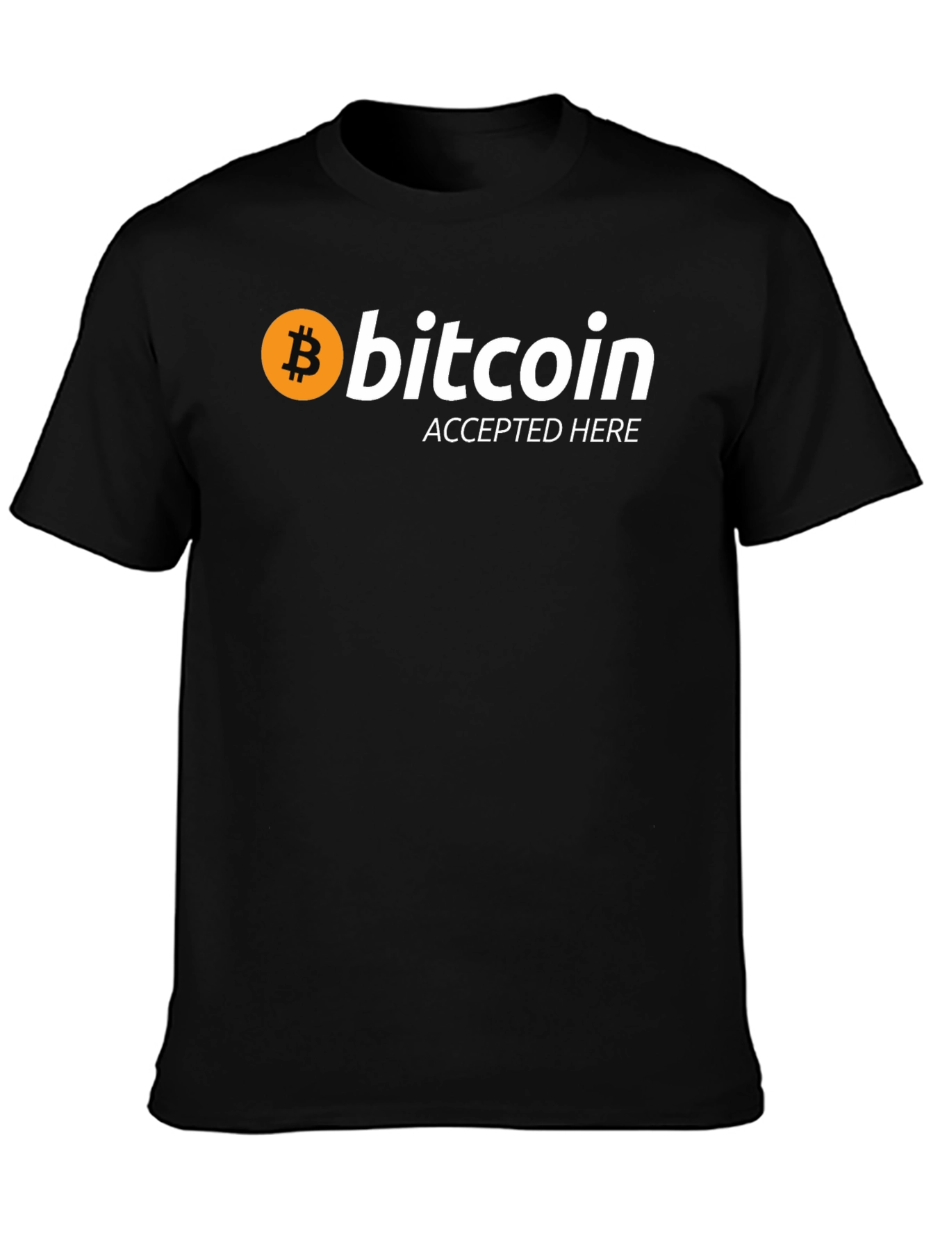 Bitcoin Accepted Here Black T-Shirt