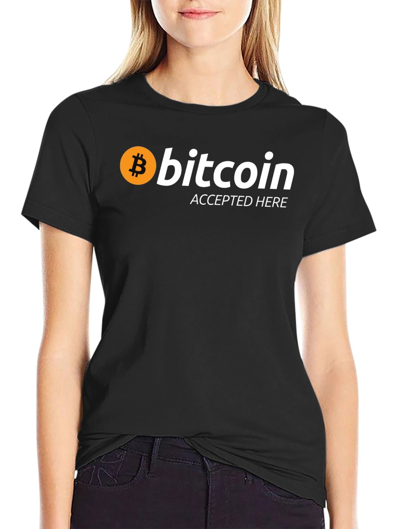 Bitcoin Accepted Here Black T-Shirt