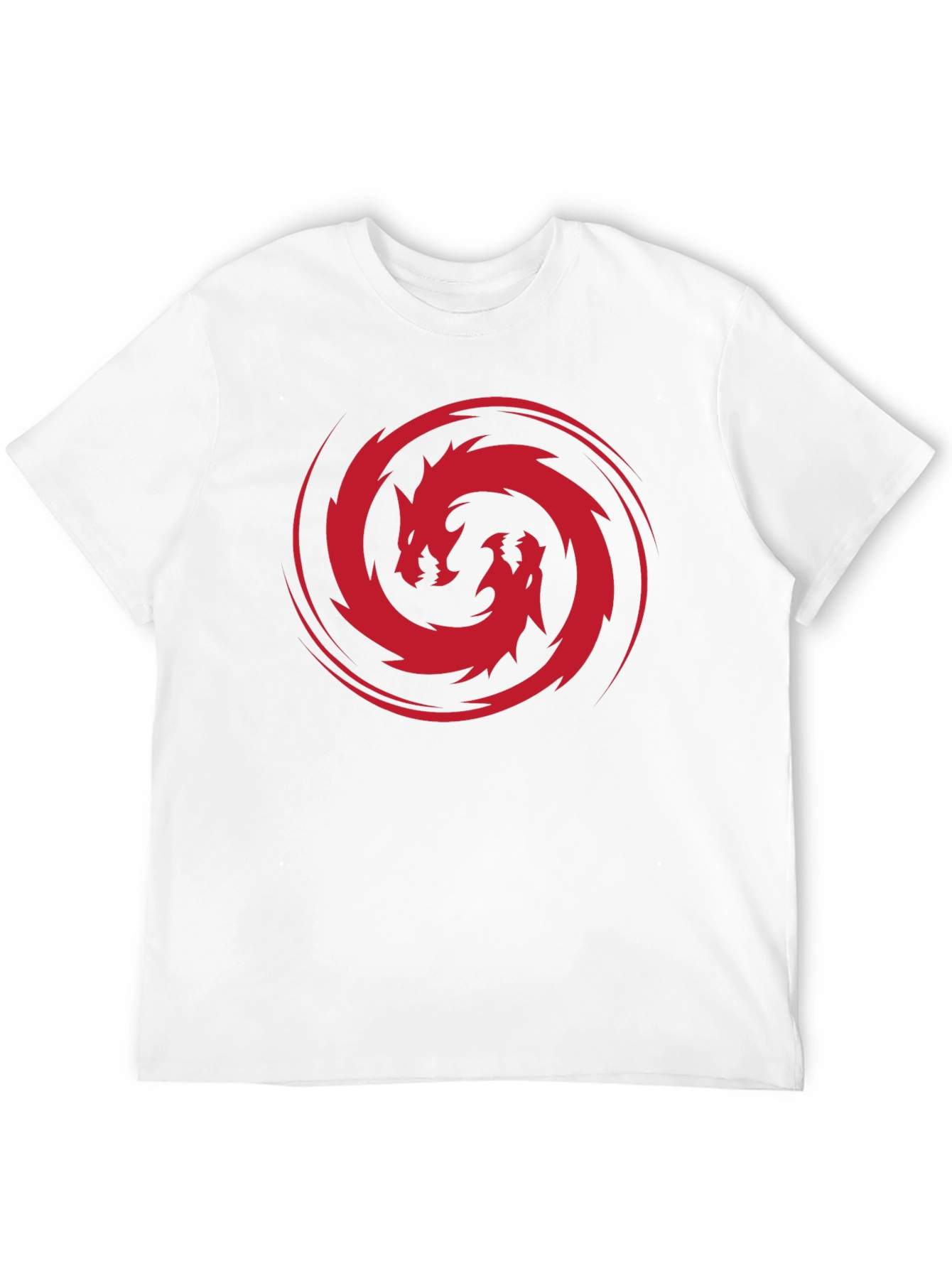 Dragon Circle Graphic Tee - Stylish Mens Black T-Shirt