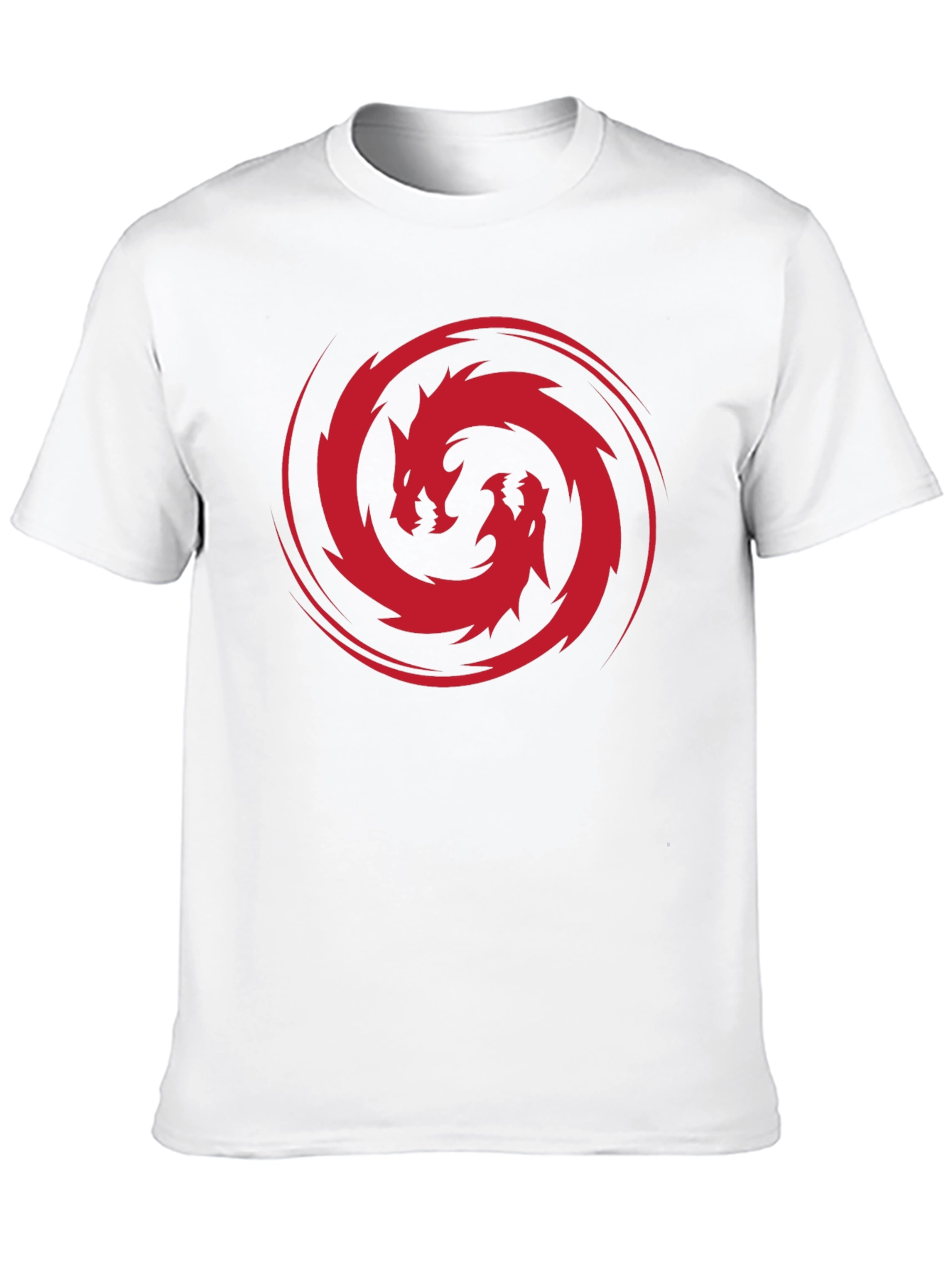Dragon Circle Graphic Tee - Stylish Mens Black T-Shirt