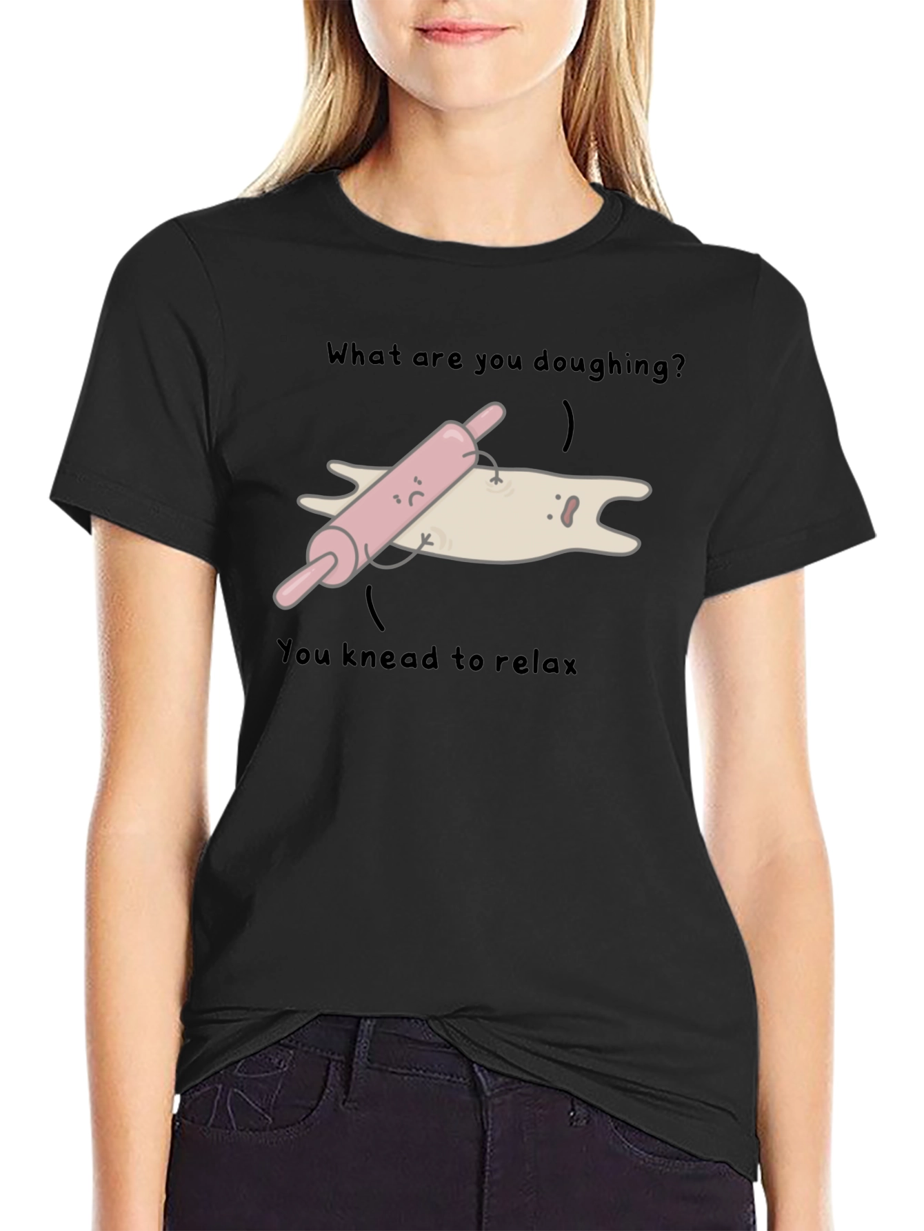 Funny Doughing Pun T-Shirt - You Knead to Relax