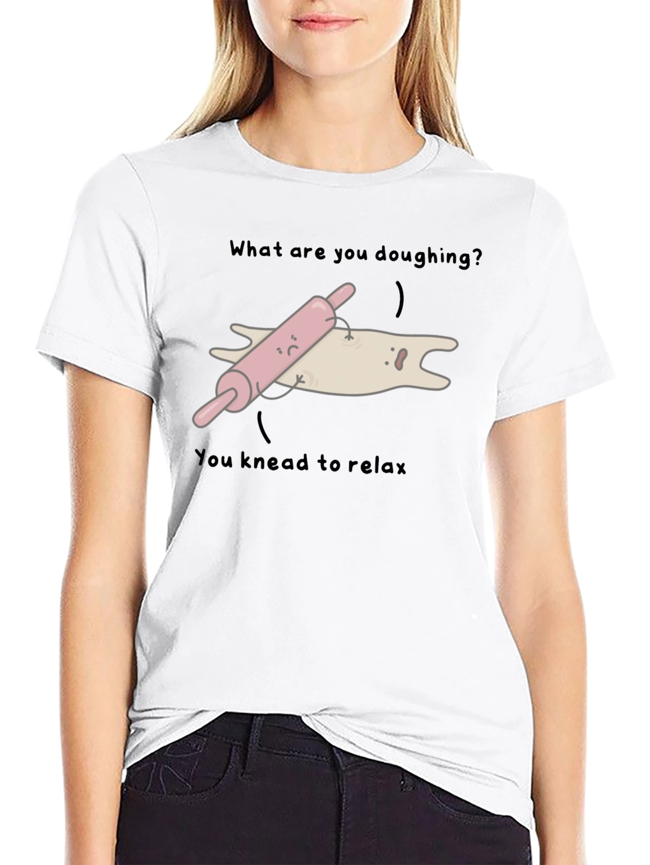 Funny Doughing Pun T-Shirt - You Knead to Relax