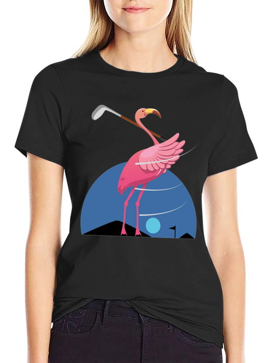 Flamingo Golf T-Shirt - Fun Graphic Tee