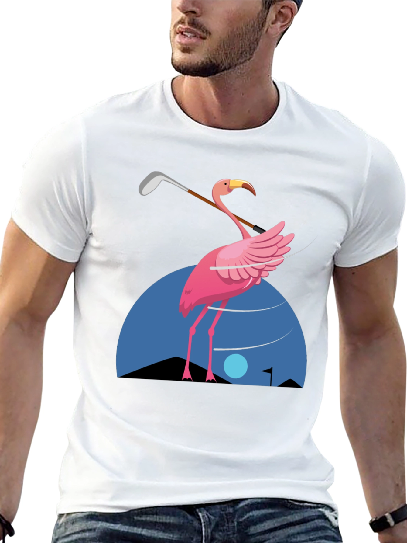 Flamingo Golf T-Shirt - Fun Graphic Tee