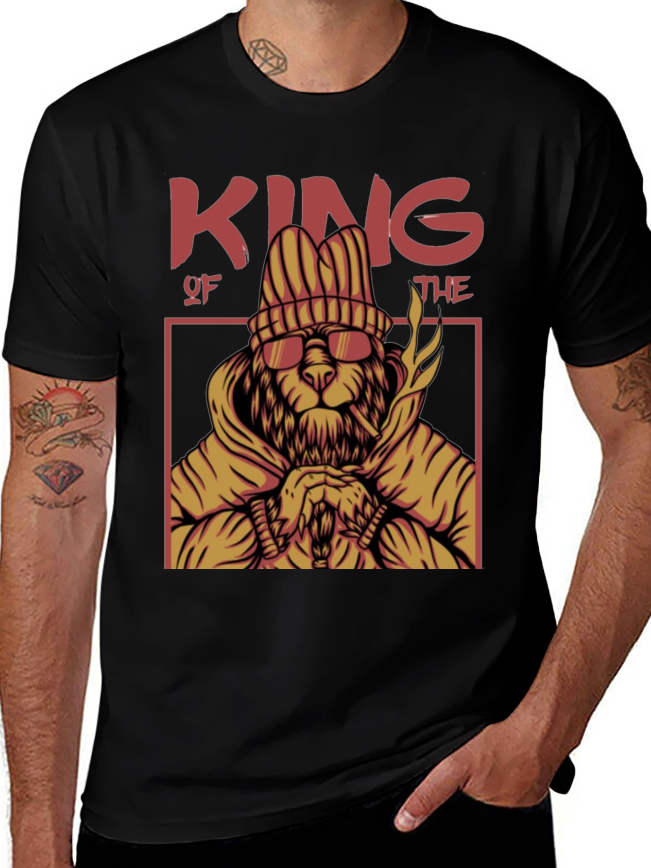 King Lion Graphic T-Shirt - Urban Streetwear Tee