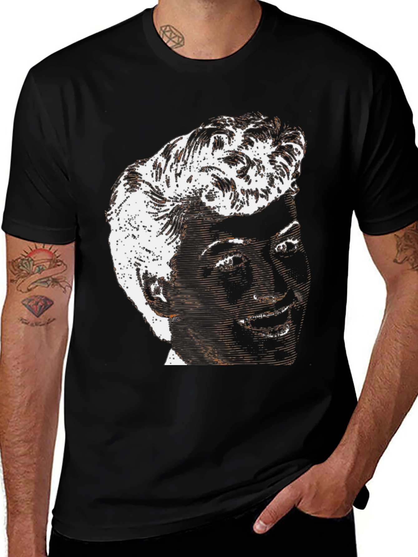 Retro Graphic Tee - Rockabilly Style