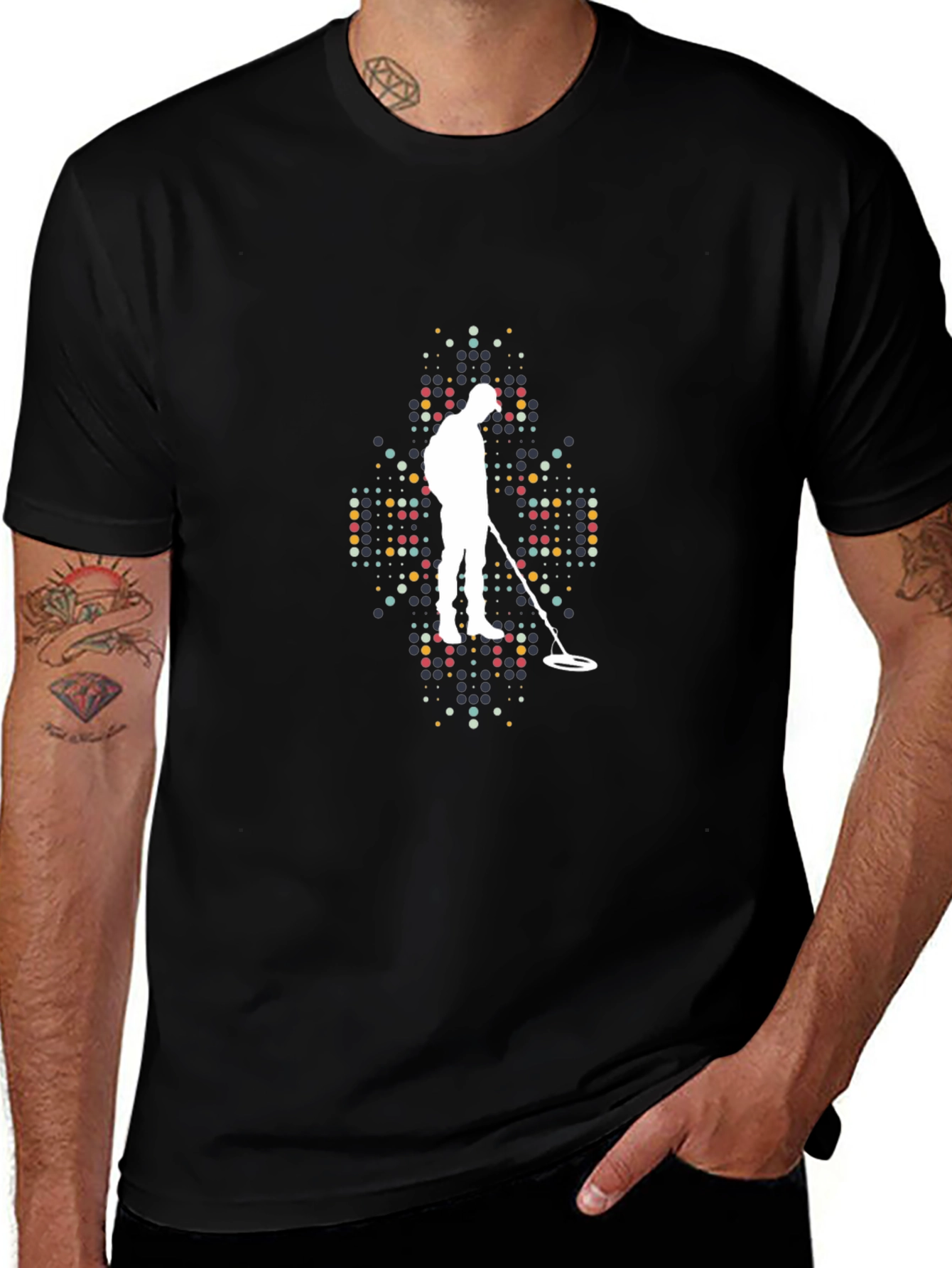 Metal Detector T-Shirt - Black Graphic Tee