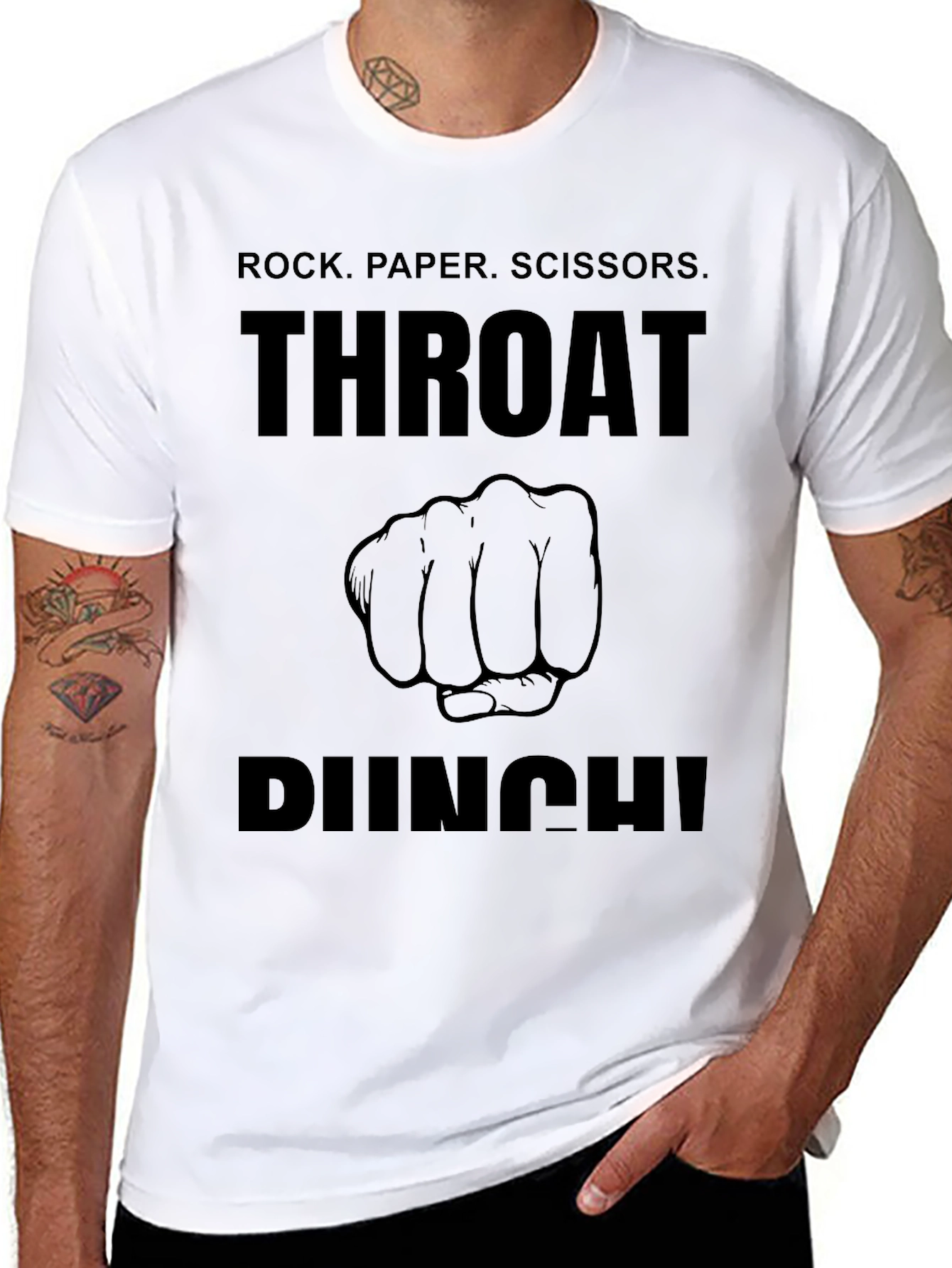 Rock Paper Scissors Throat Punch T-Shirt