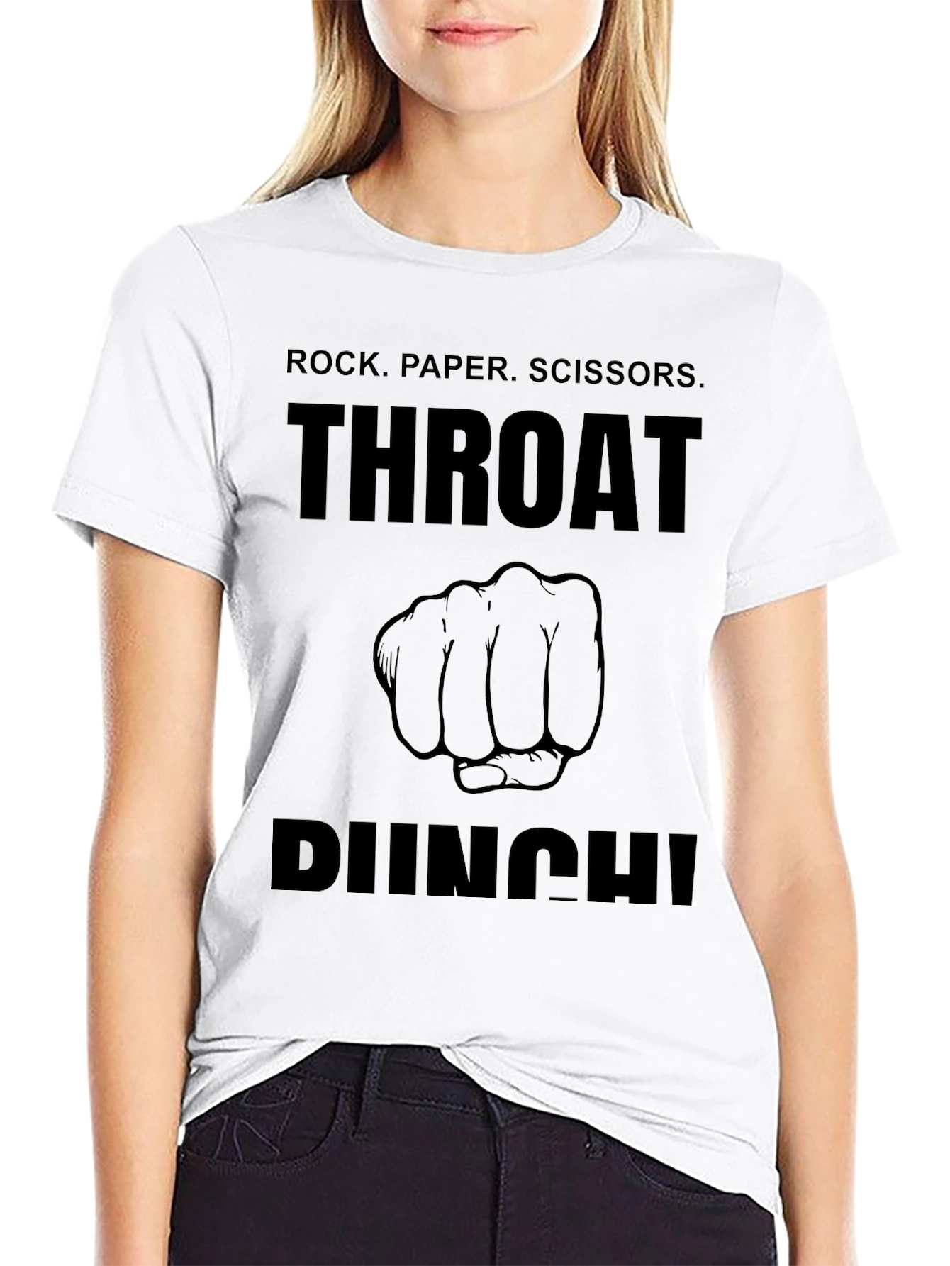 Rock Paper Scissors Throat Punch T-Shirt
