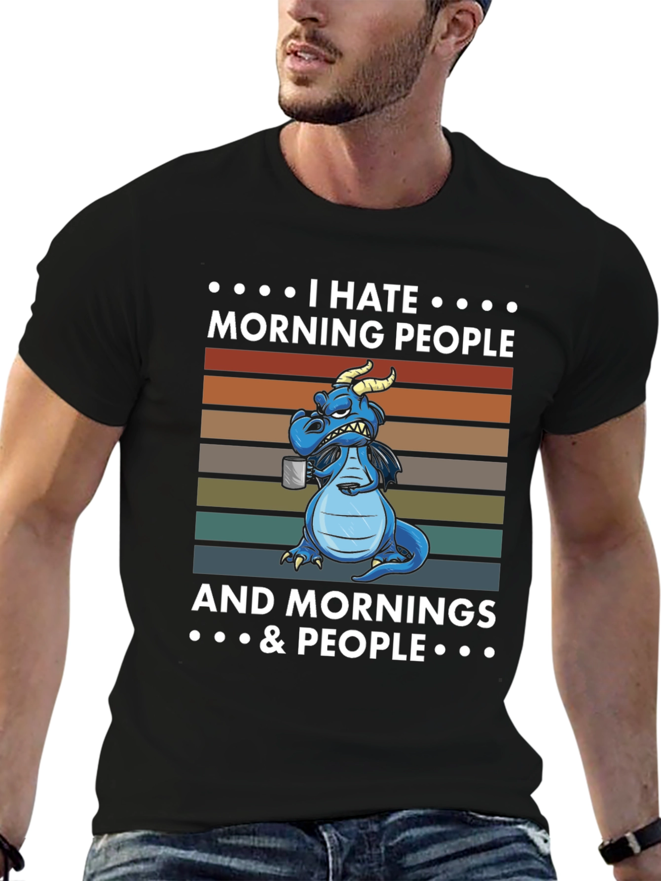 I Hate Morning People Dragon T-Shirt