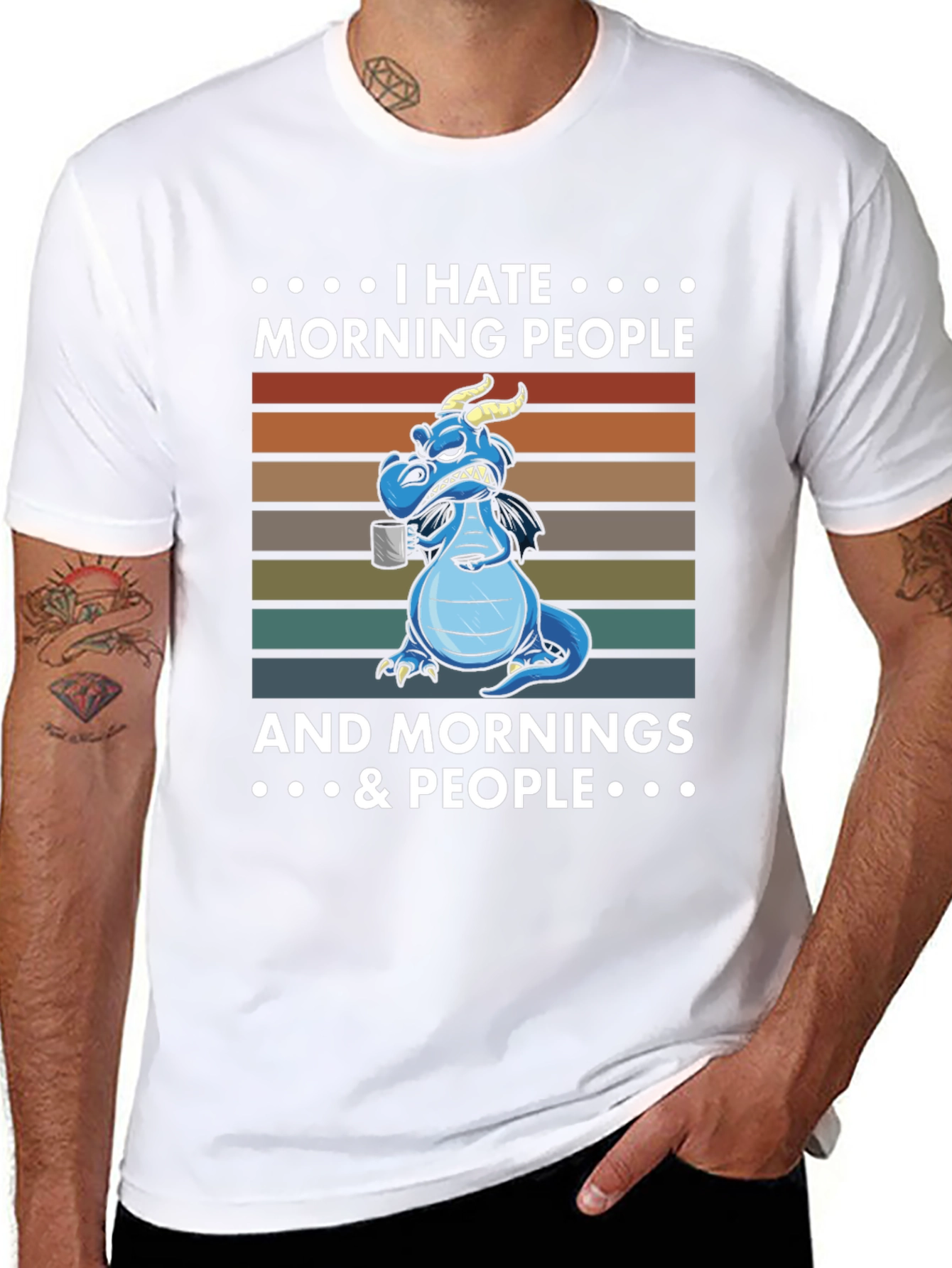 I Hate Morning People Dragon T-Shirt