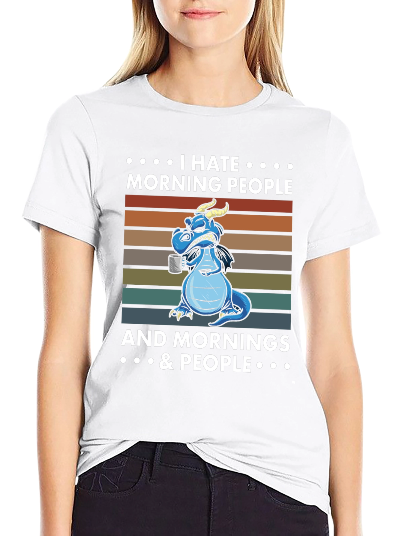 I Hate Morning People Dragon T-Shirt