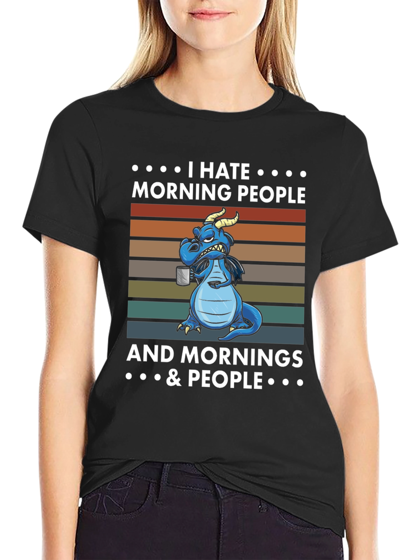 I Hate Morning People Dragon T-Shirt