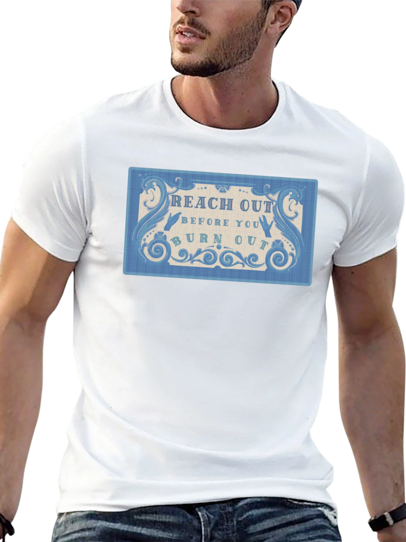 Reach Out Before You Burn Out Black T-Shirt