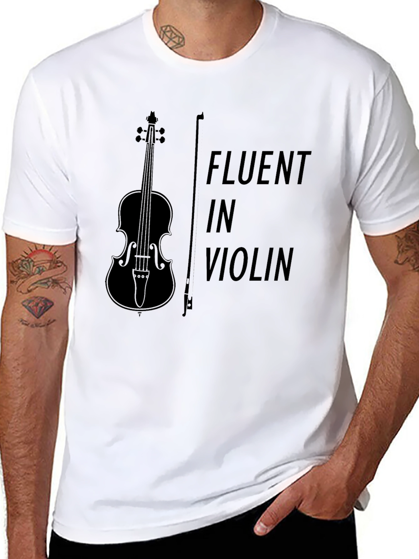 Fluent in Violin T-Shirt - Music Lover Tee