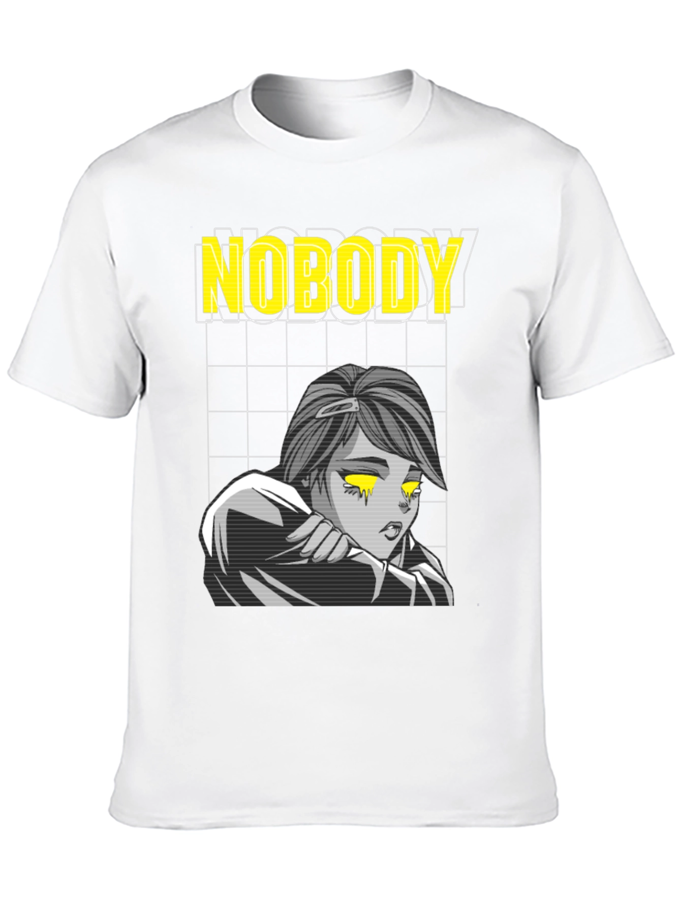 Nobody Anime Graphic T-Shirt Black