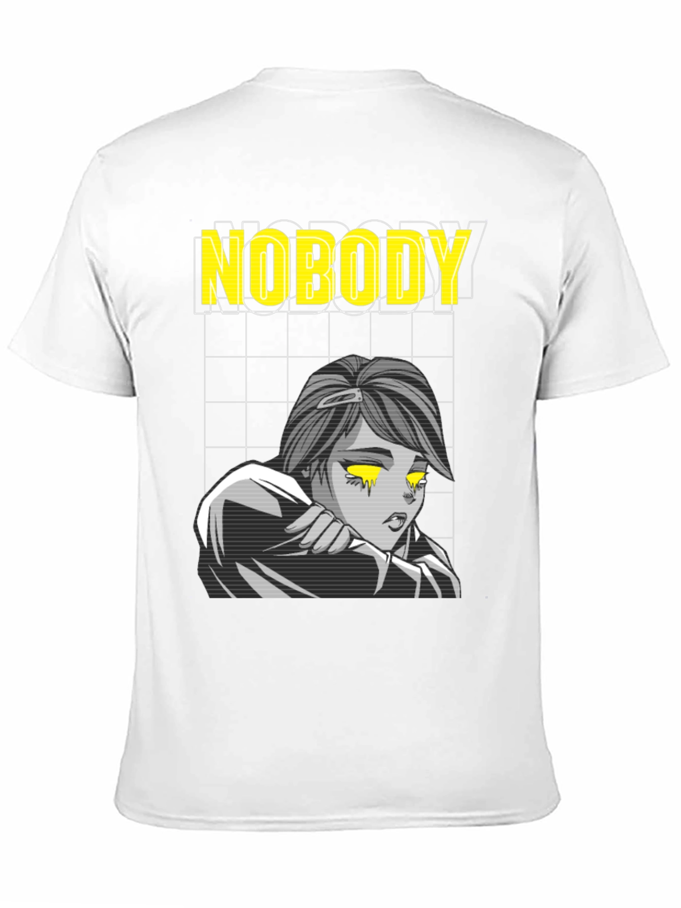 Nobody Anime Graphic T-Shirt Black
