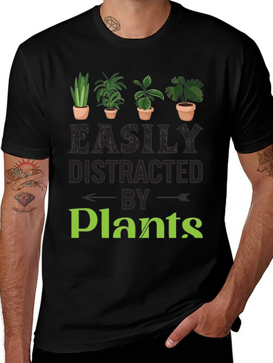 Easily Distracted By Plants Graphic T-Shirt