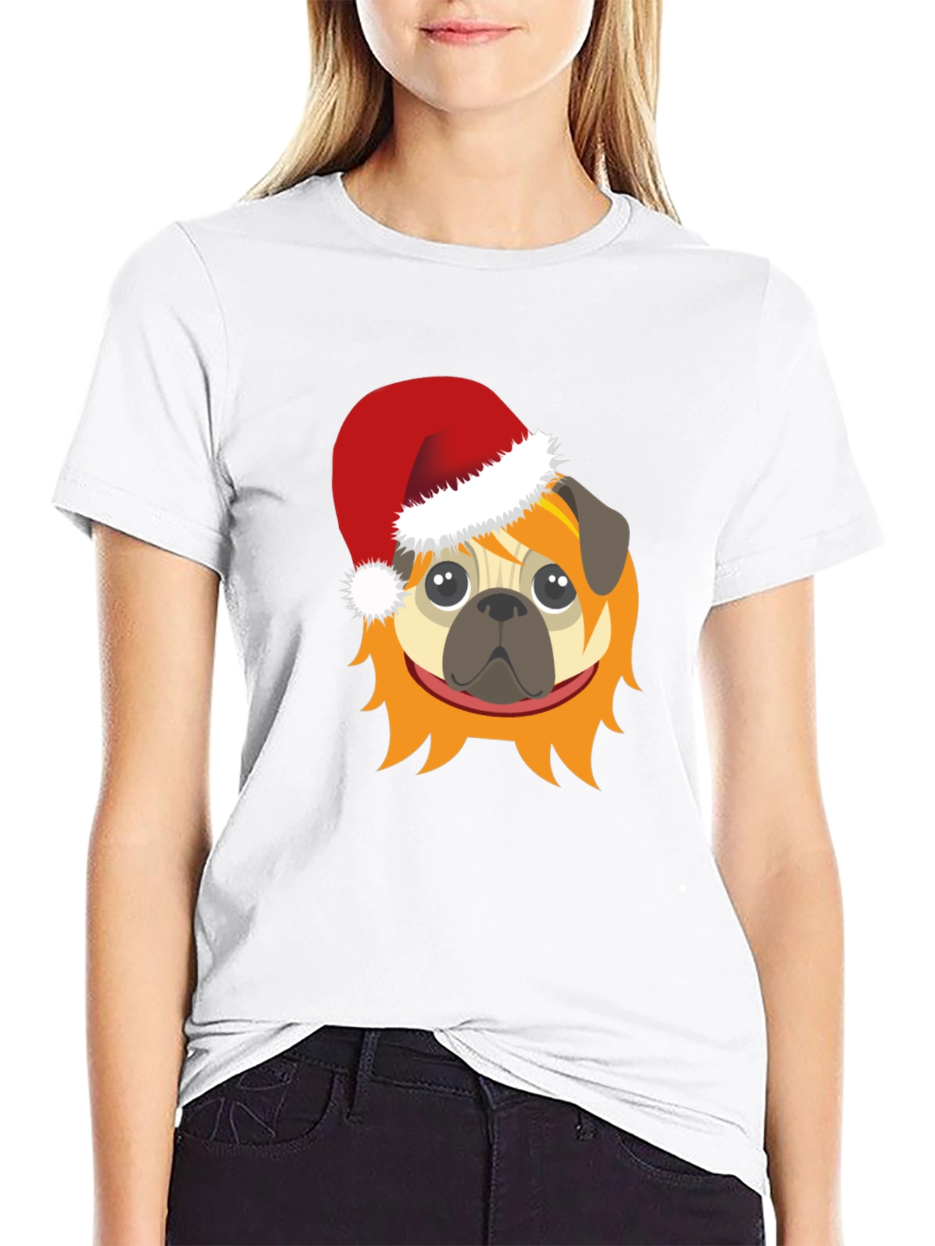 Festive Pug T-Shirt - Holiday Cheer