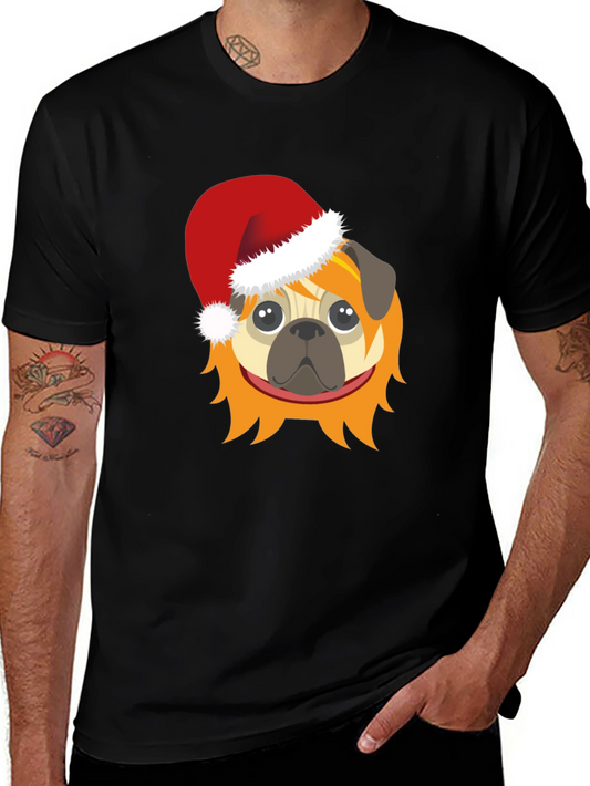Festive Pug T-Shirt - Holiday Cheer