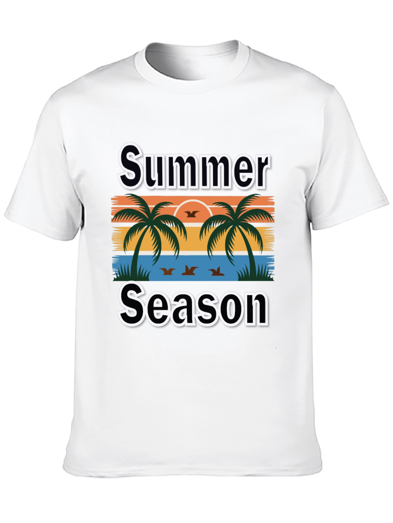 Summer Season Palm Tree Graphic Tee