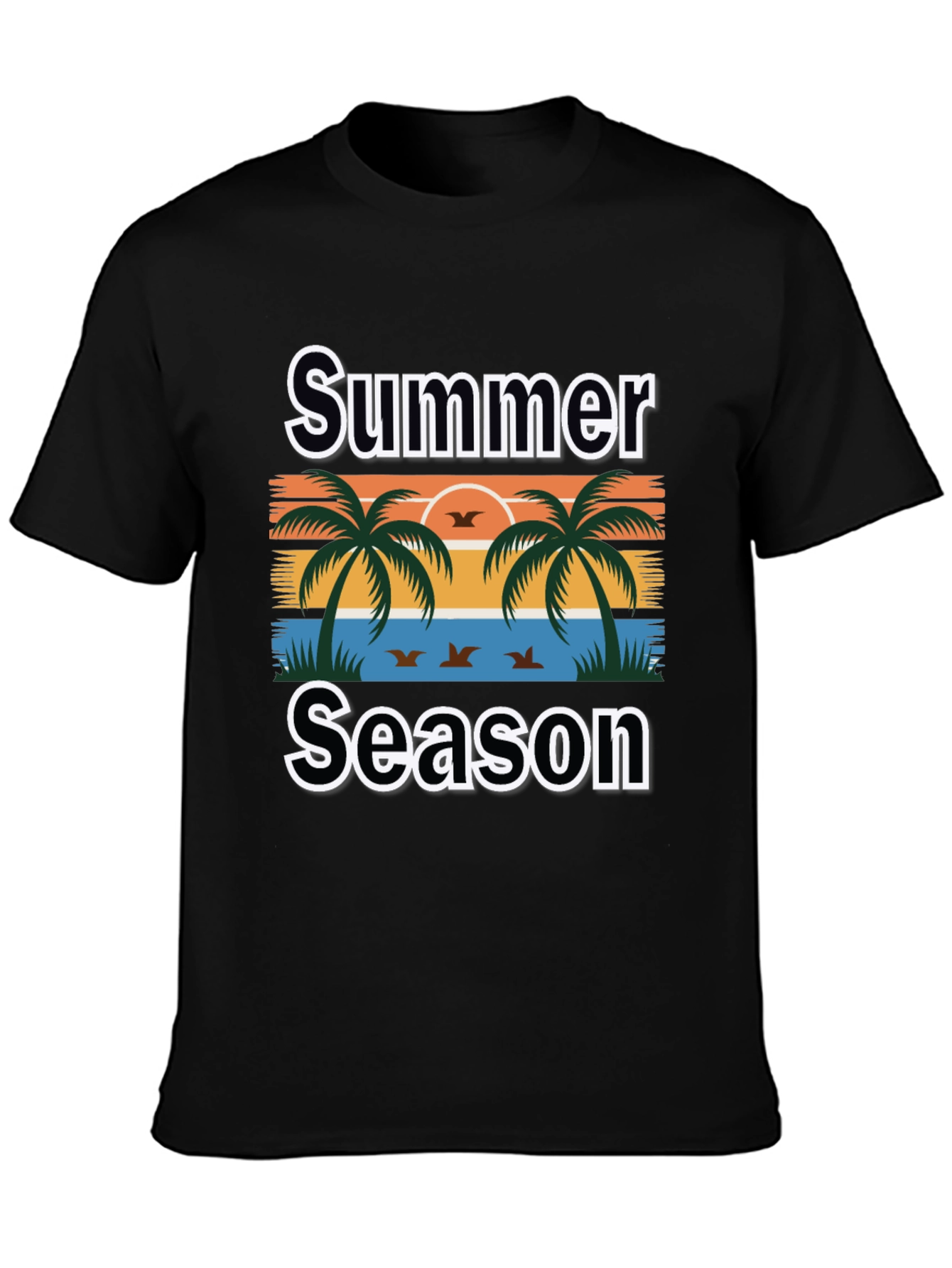 Summer Season Palm Tree Graphic Tee