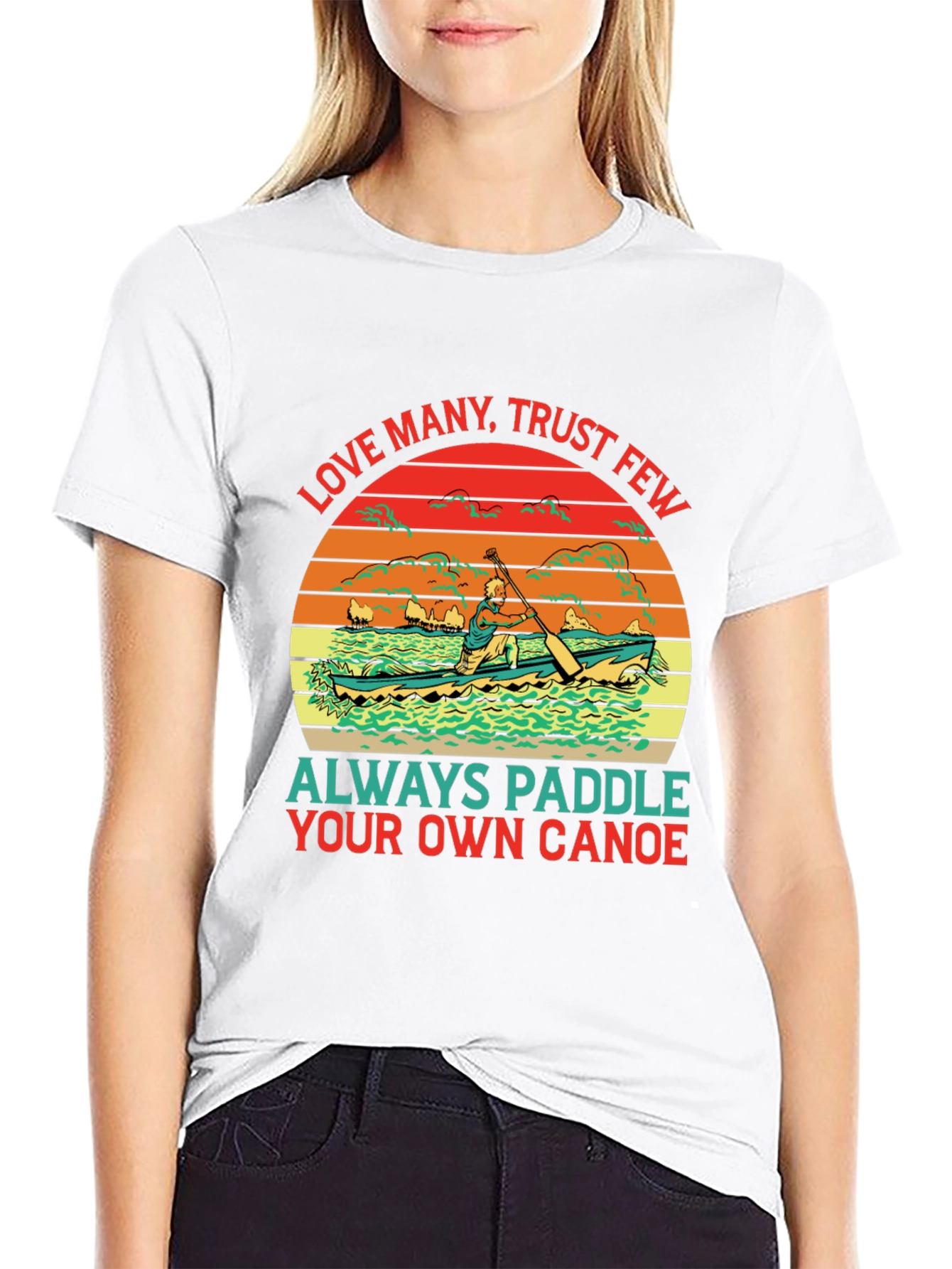 Paddle Your Own Canoe Graphic Tee - Black