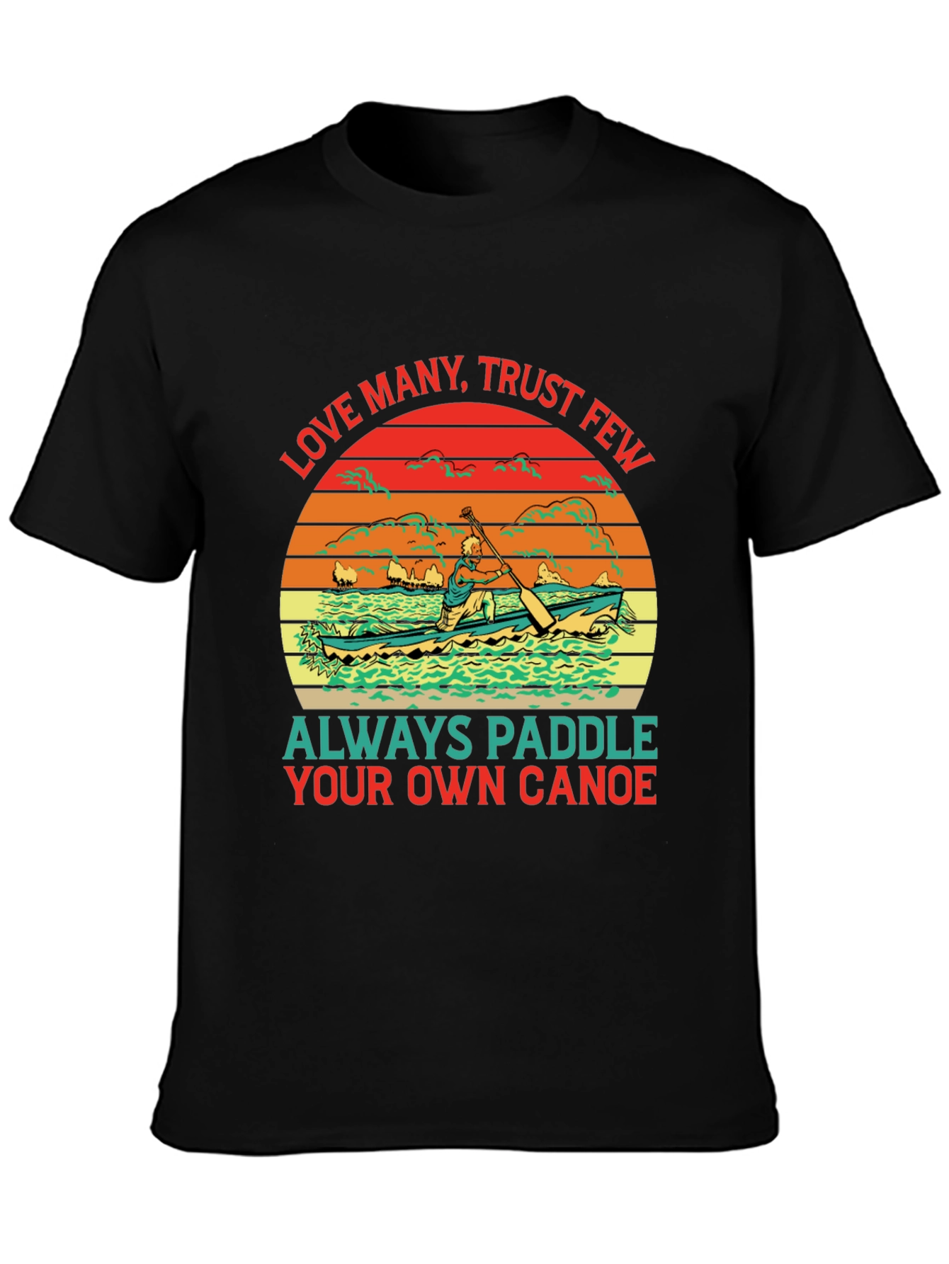 Paddle Your Own Canoe Graphic Tee - Black