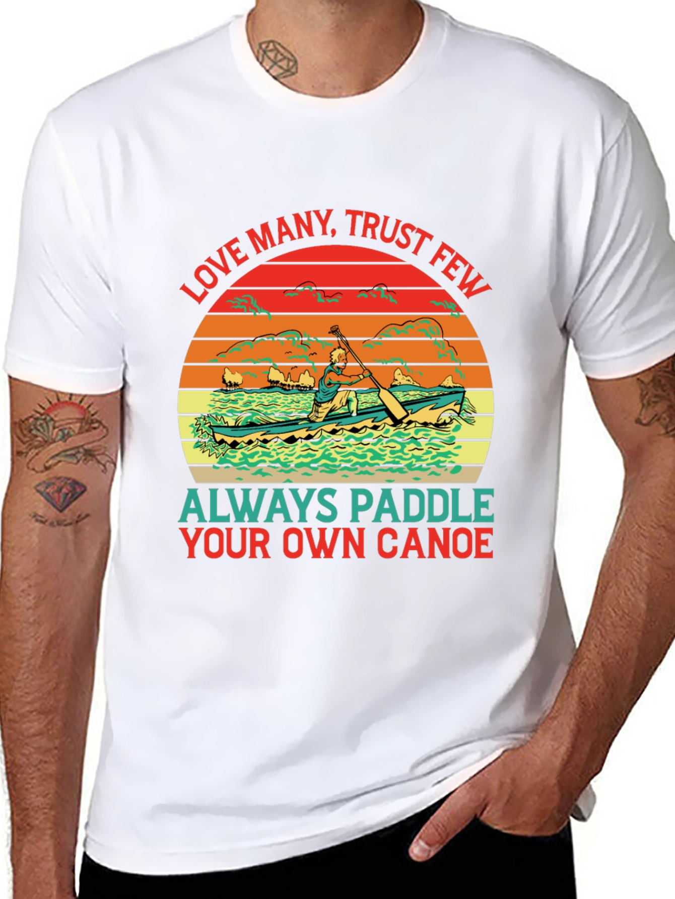 Paddle Your Own Canoe Graphic Tee - Black