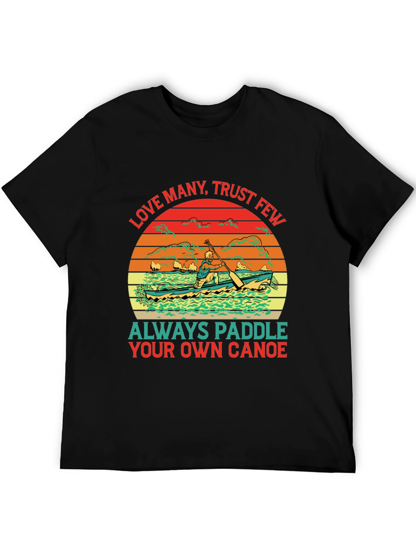 Paddle Your Own Canoe Graphic Tee - Black