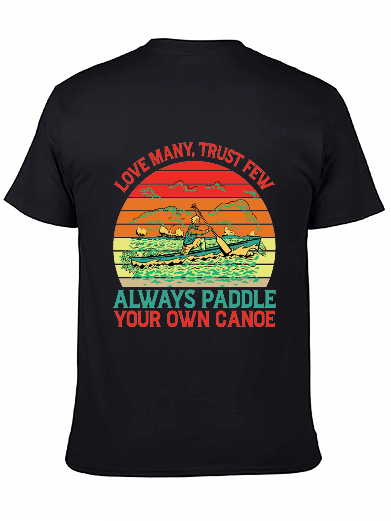 Paddle Your Own Canoe Graphic Tee - Black