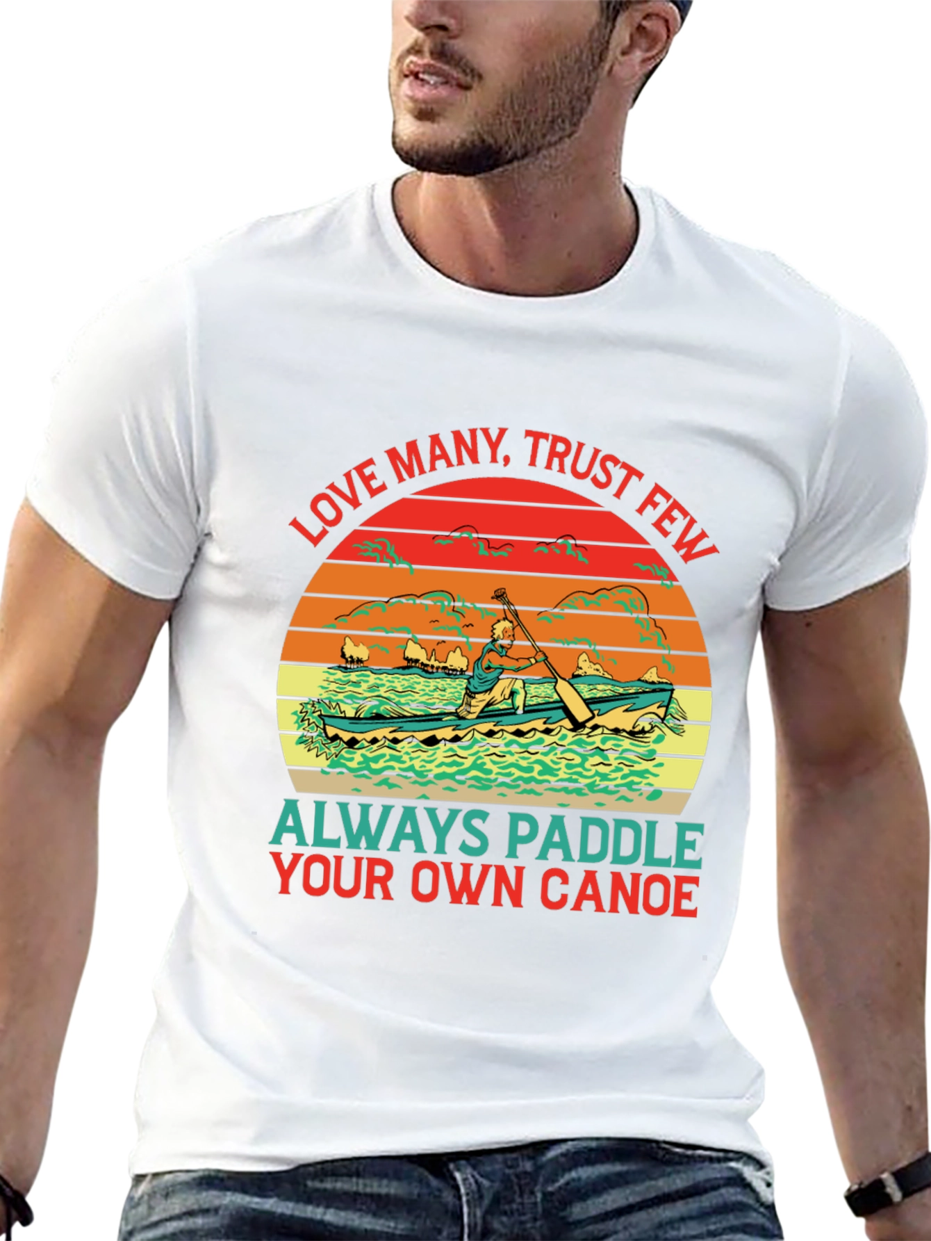 Paddle Your Own Canoe Graphic Tee - Black