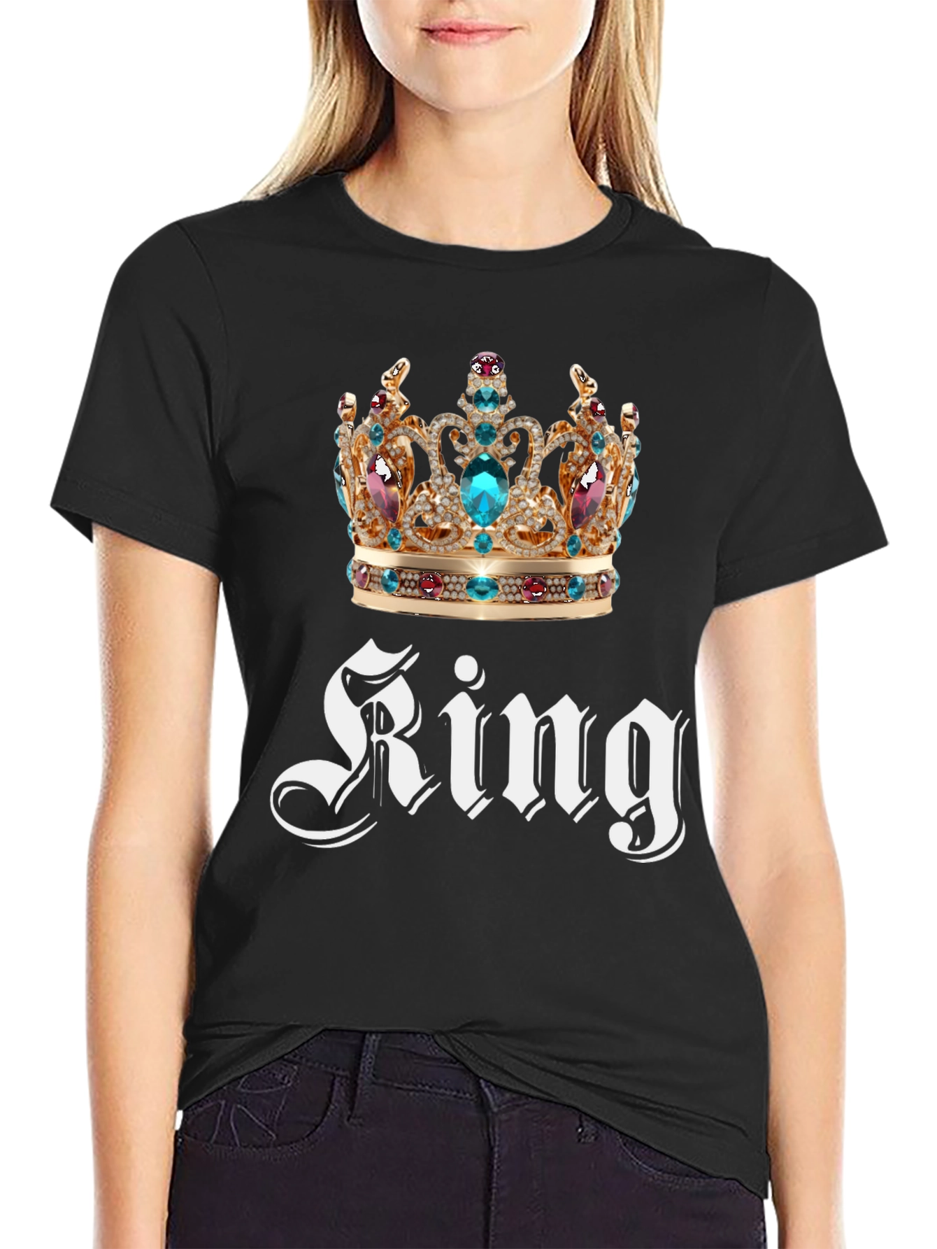 King Crown Graphic Print T-Shirt