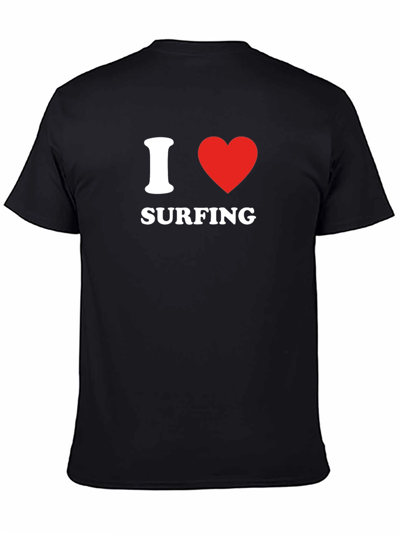 I Heart Surfing Black T-Shirt