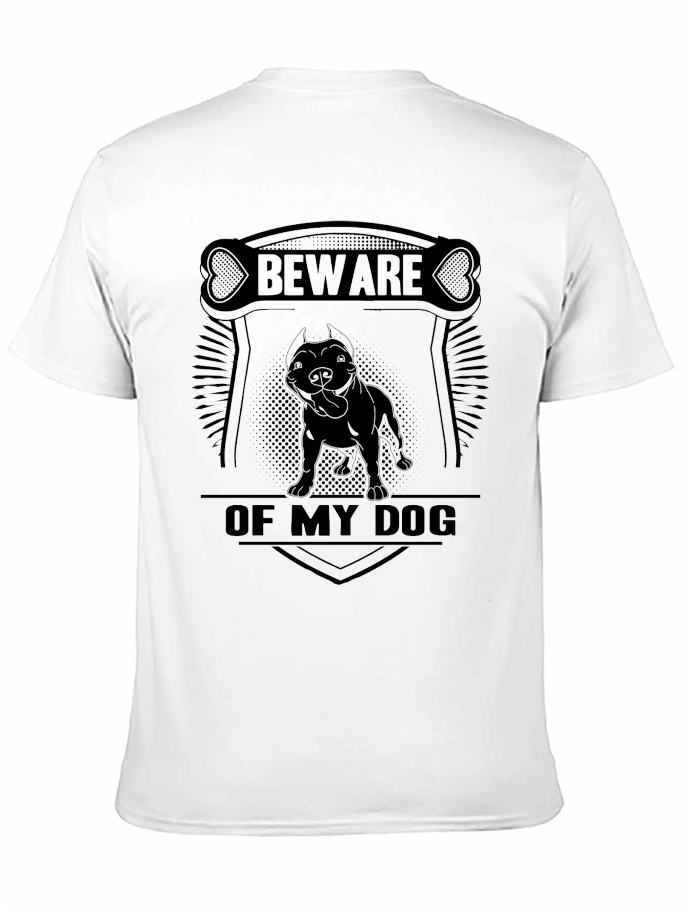 Beware of My Dog Pitbull Graphic T-Shirt