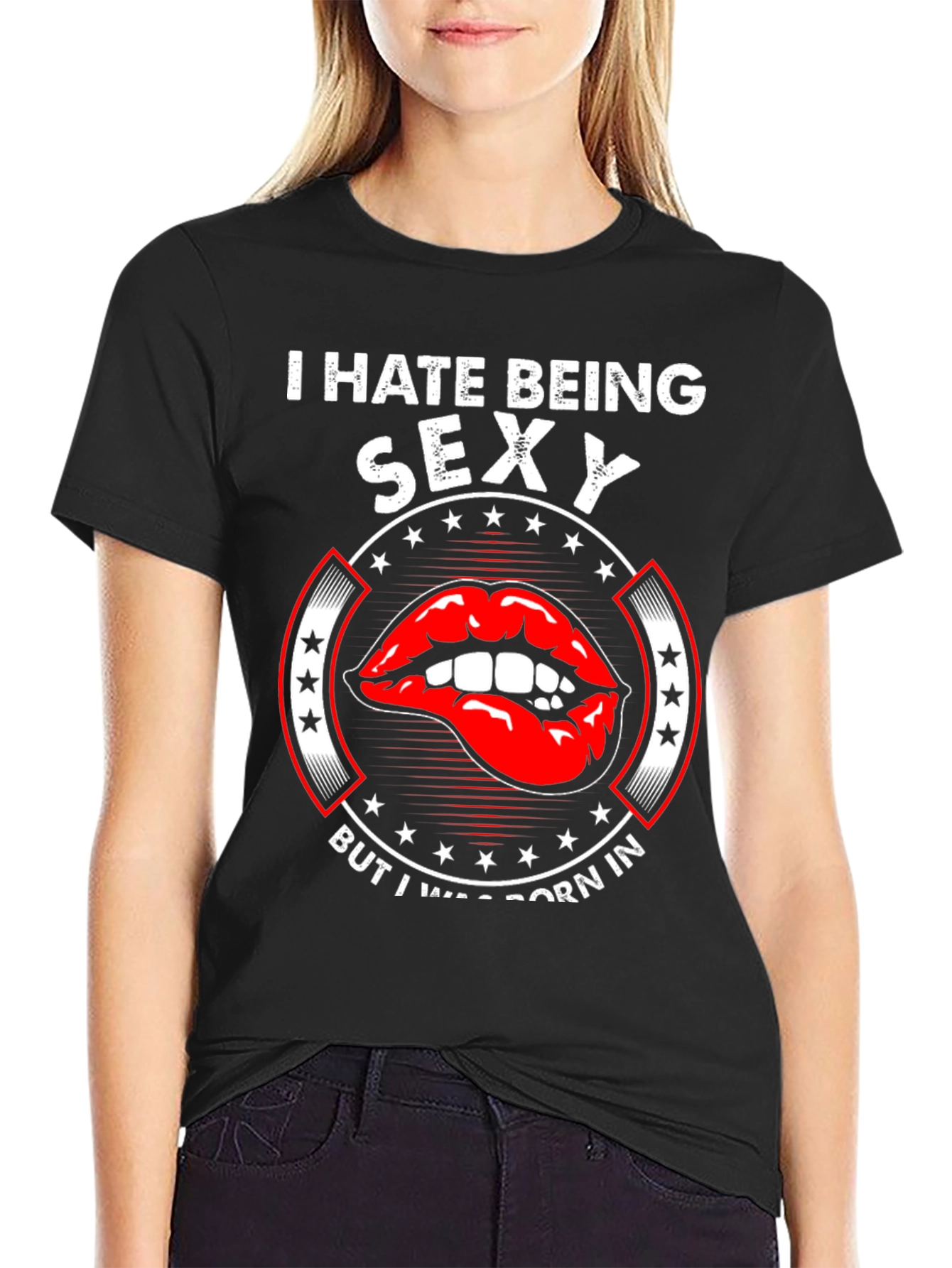 I Hate Being Sexy Black Graphic Tee