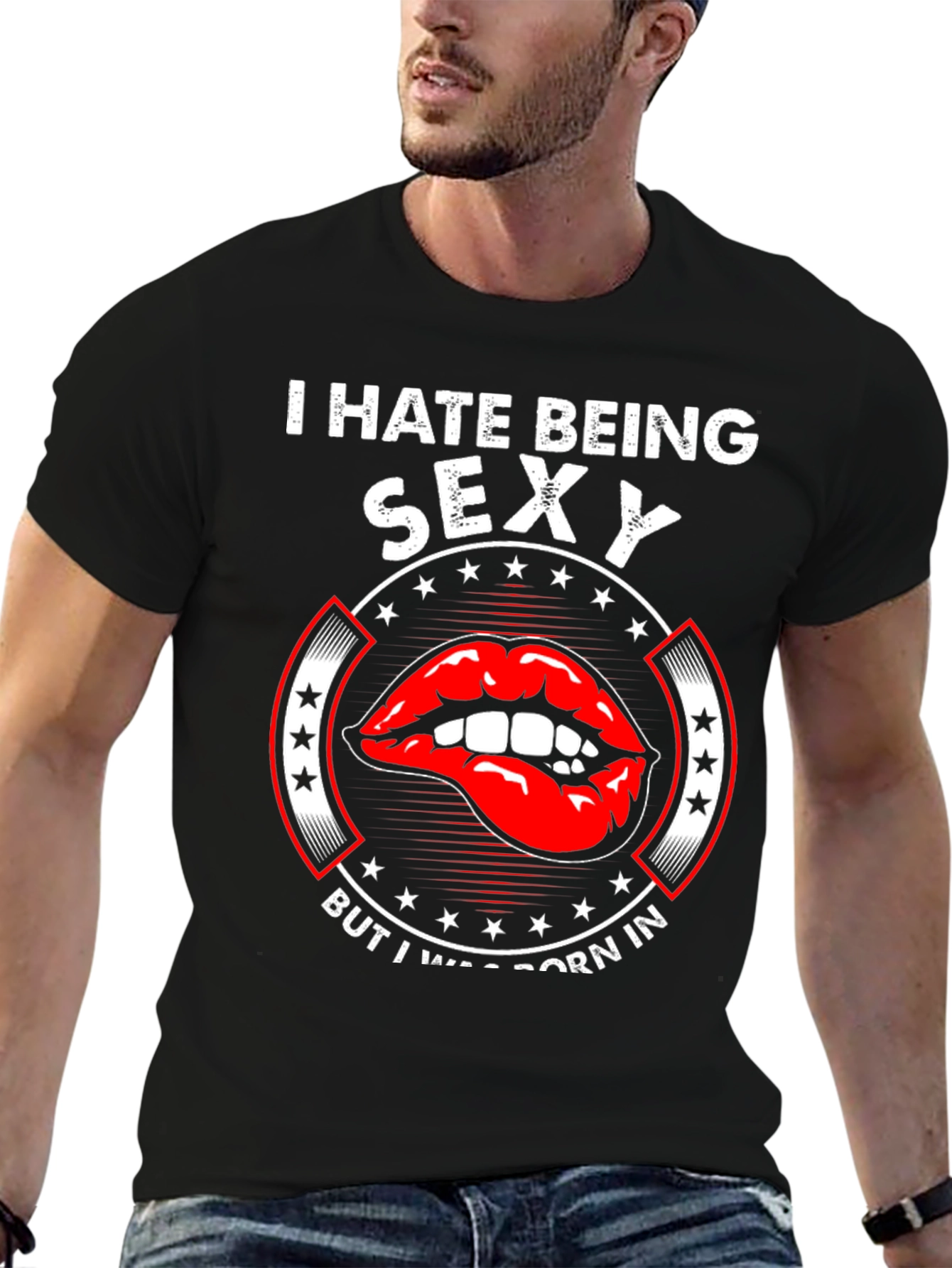 I Hate Being Sexy Black Graphic Tee