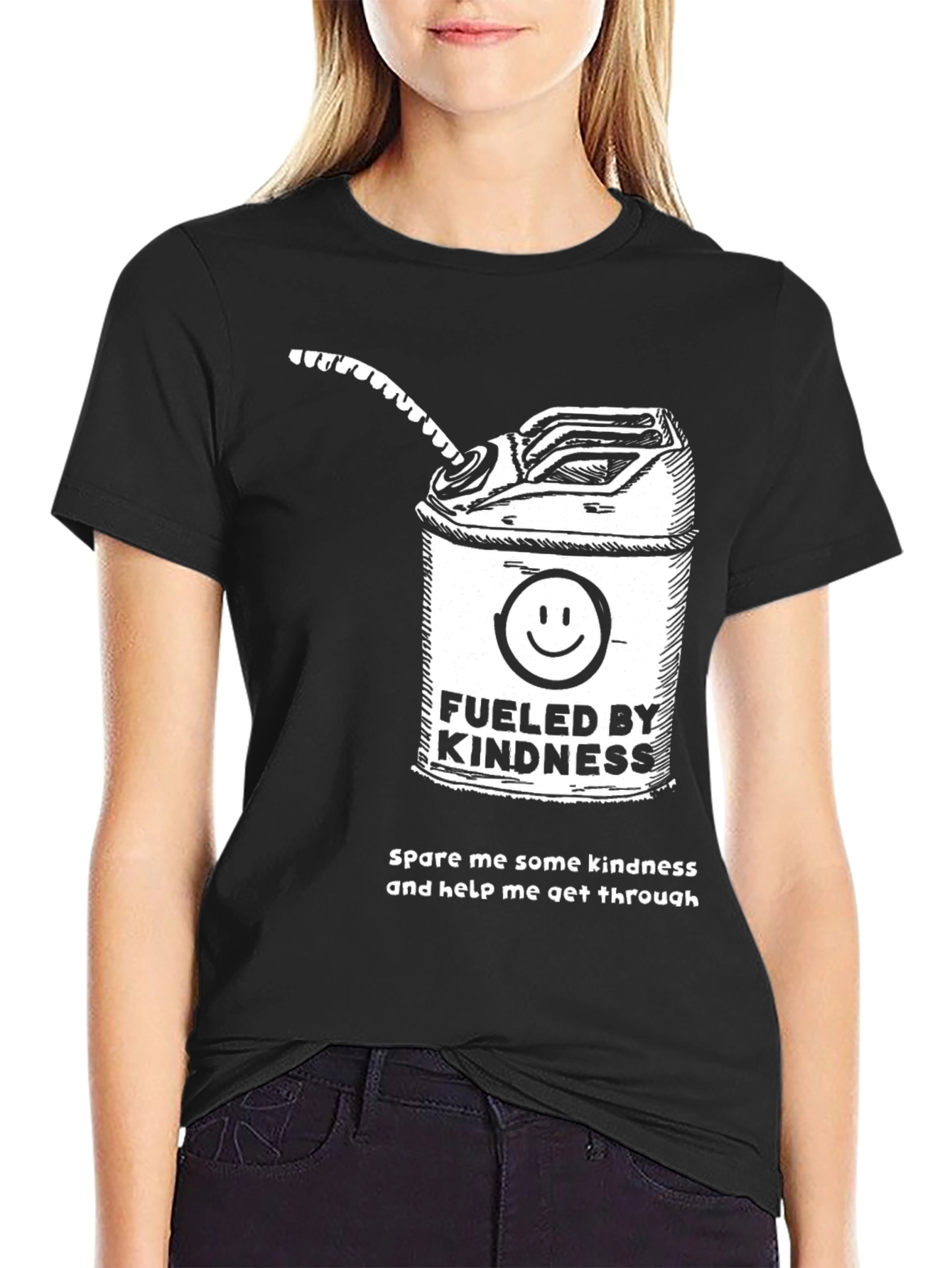 Fueled by Kindness Black Graphic T-Shirt