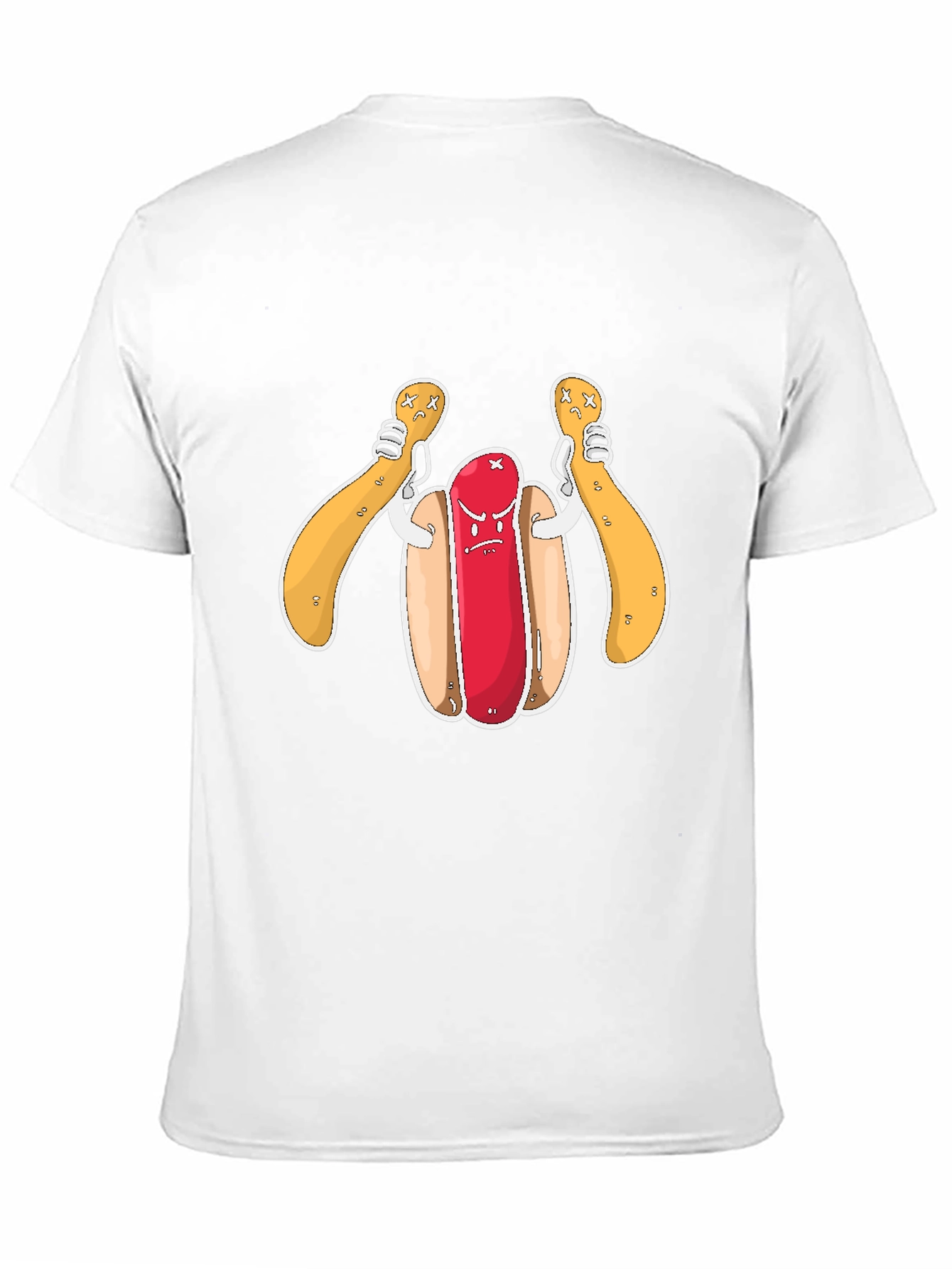Cartoon Hot Dog Graphic T-Shirt